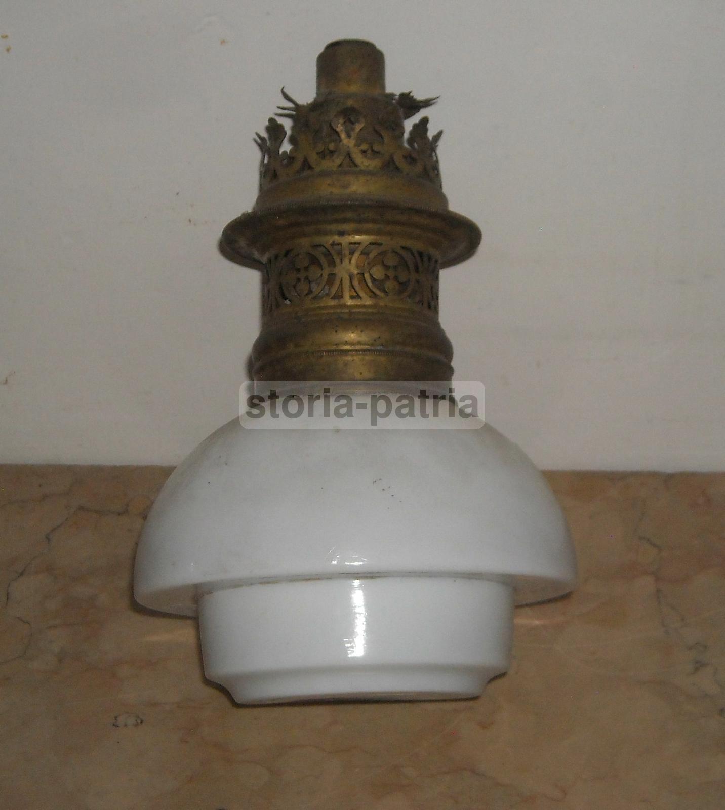 Antica Lampada, Vetro Opaline Bianco, Lume Da Collezione, d'Epoca, Ditmar, Vienna immagine 10