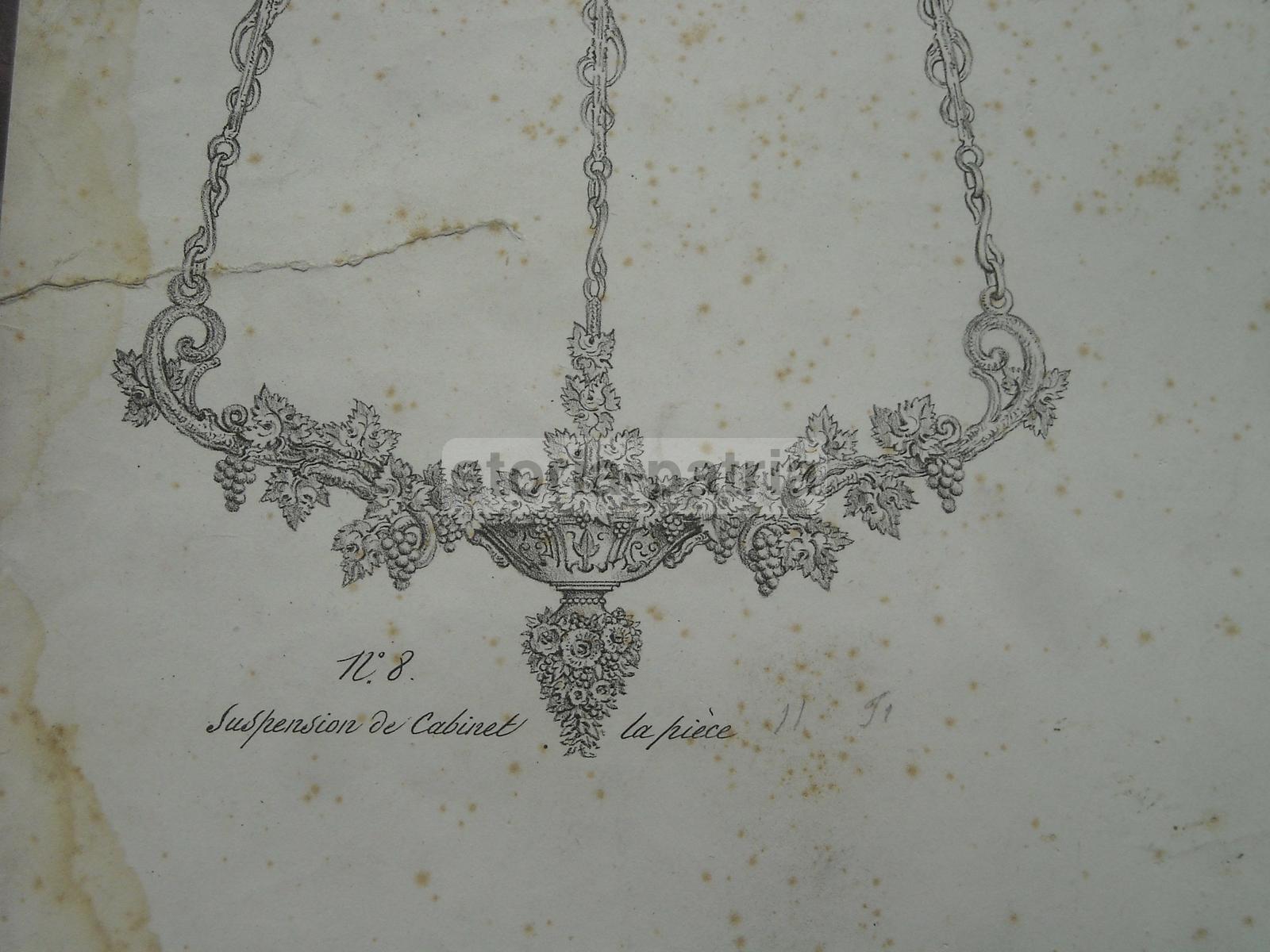 Arte, Arti Decorative, Lampade E Lampadari, Modelli, Lito Paullet, Grande Stampa, 800 immagine 4