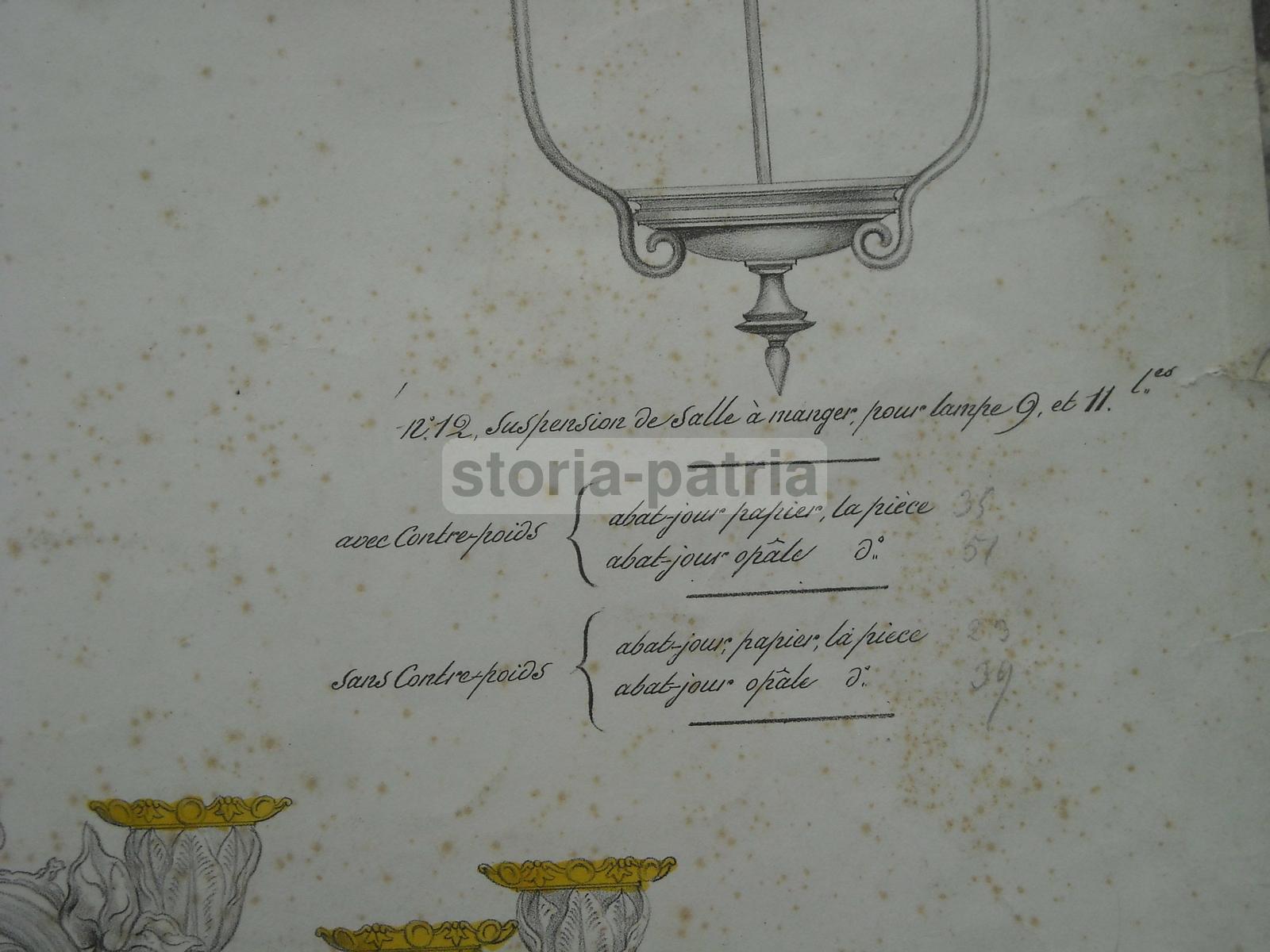 Arte, Arti Decorative, Lampade E Lampadari, Modelli, Lito Paullet, Grande Stampa, 800 immagine 5