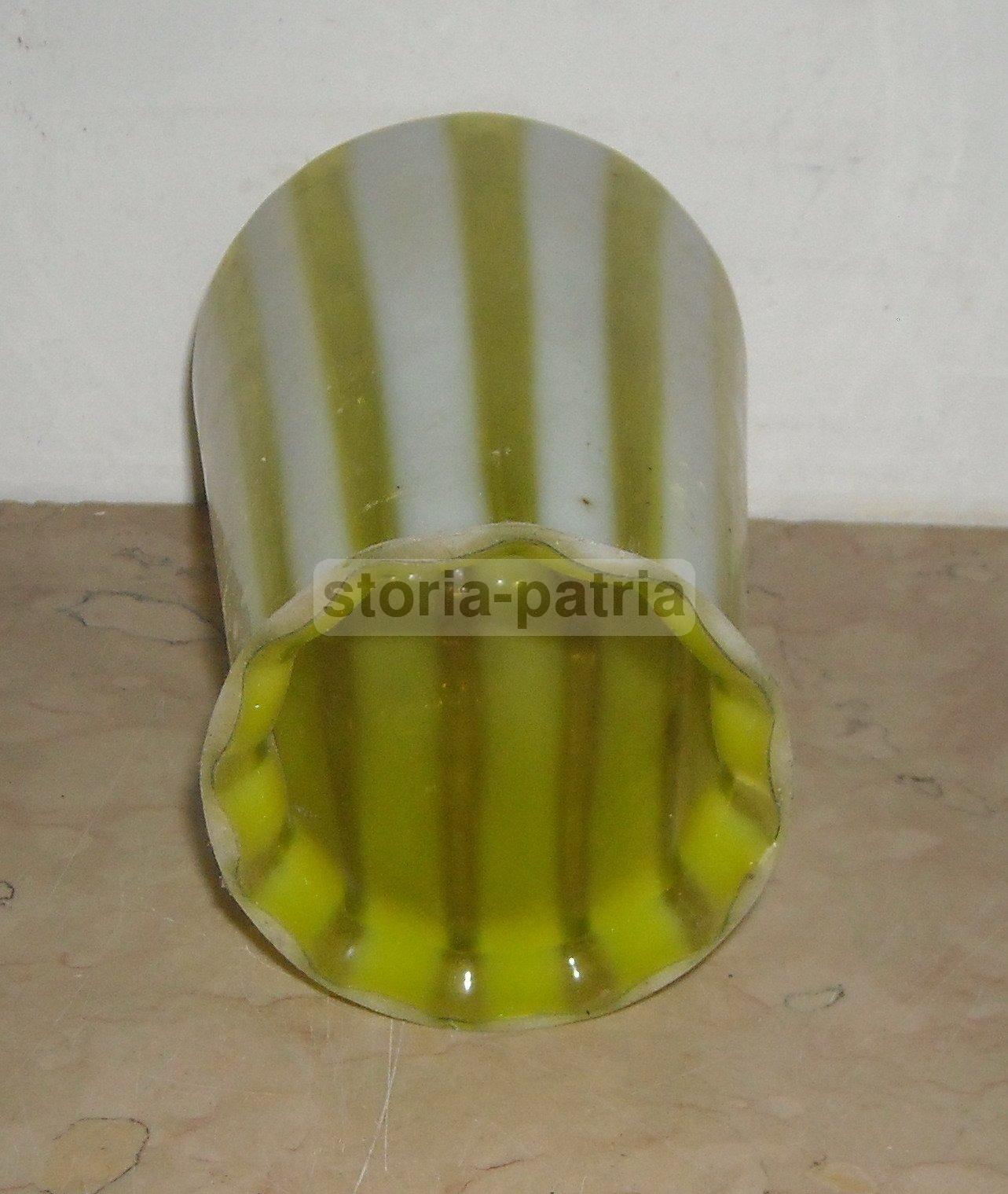 Arti Decorative Del 900, Bella Antica Lampada, Pregevole Vetro Decorato E d'Epoca immagine 5