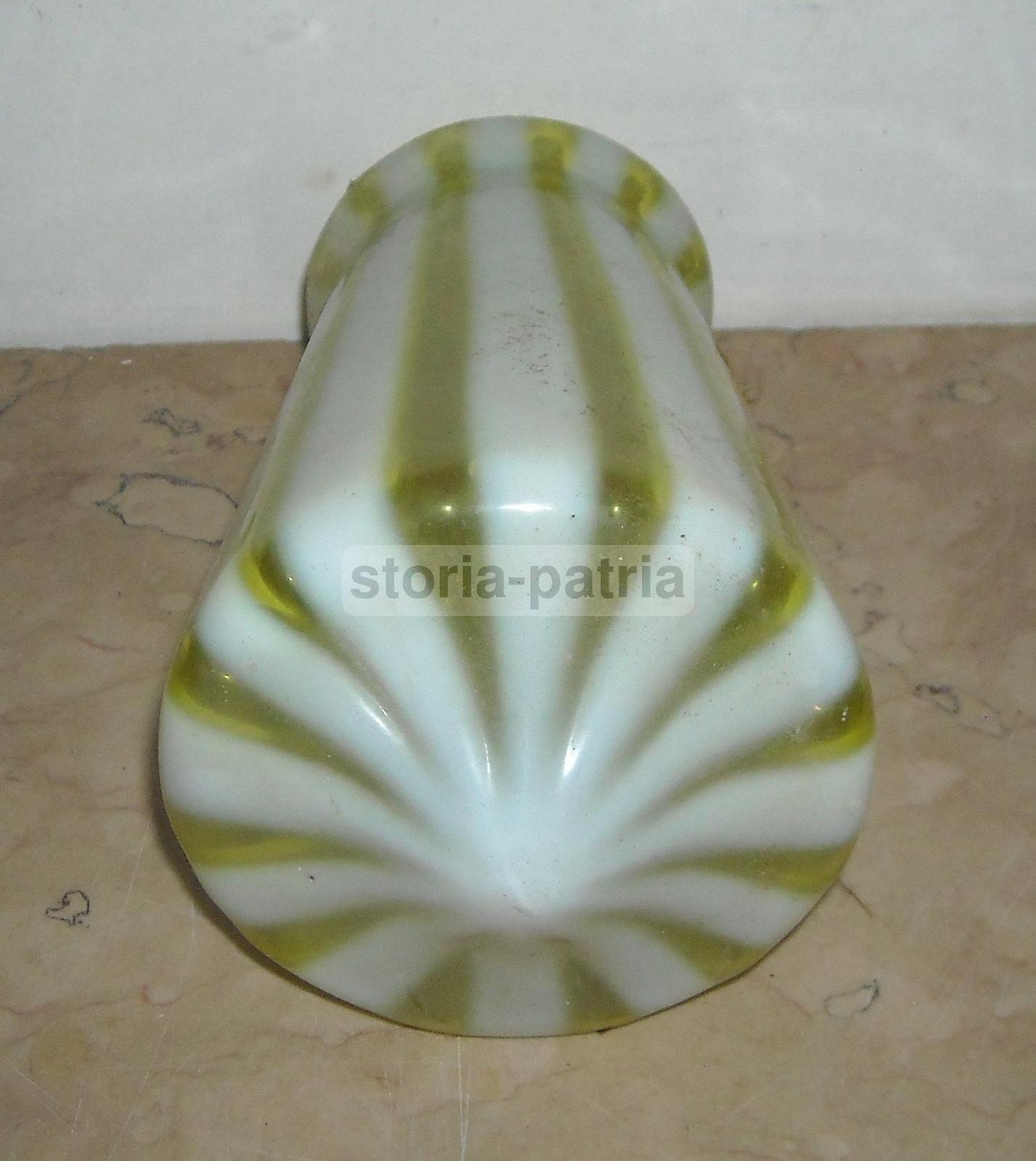 Arti Decorative Del 900, Bella Antica Lampada, Pregevole Vetro Decorato E d'Epoca immagine 7