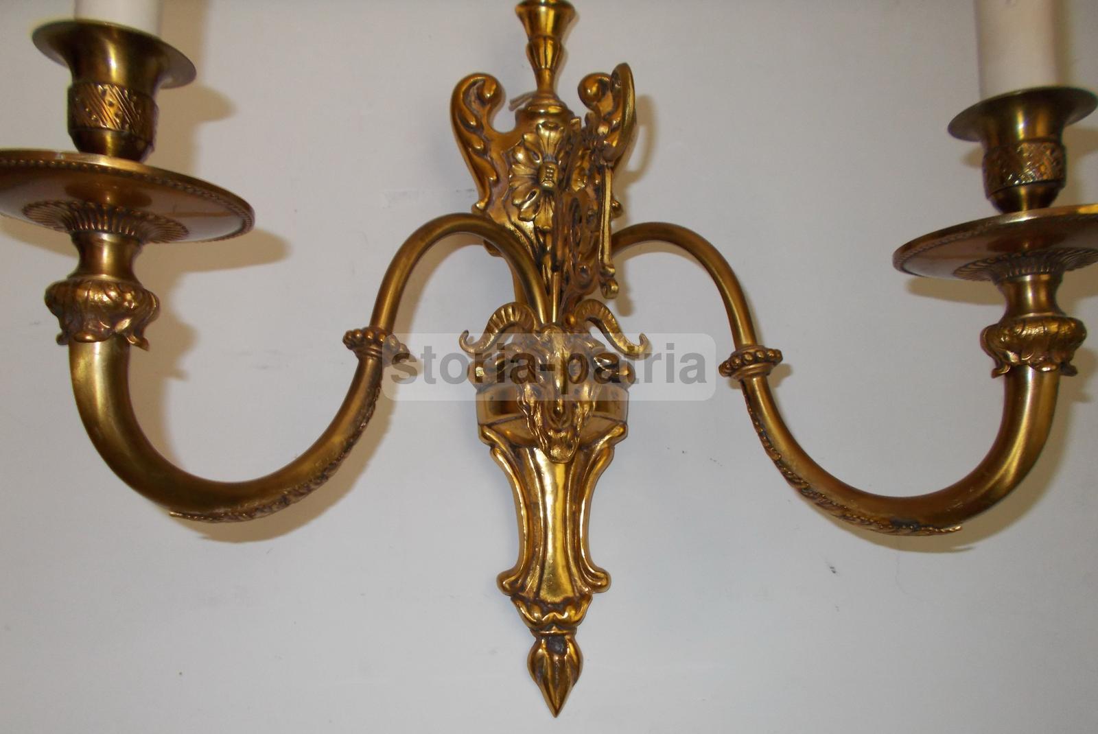 Artistica Applique, Metallo Dorato, Decorativa Lampada, Mascherone Esoterico, Utile immagine 2