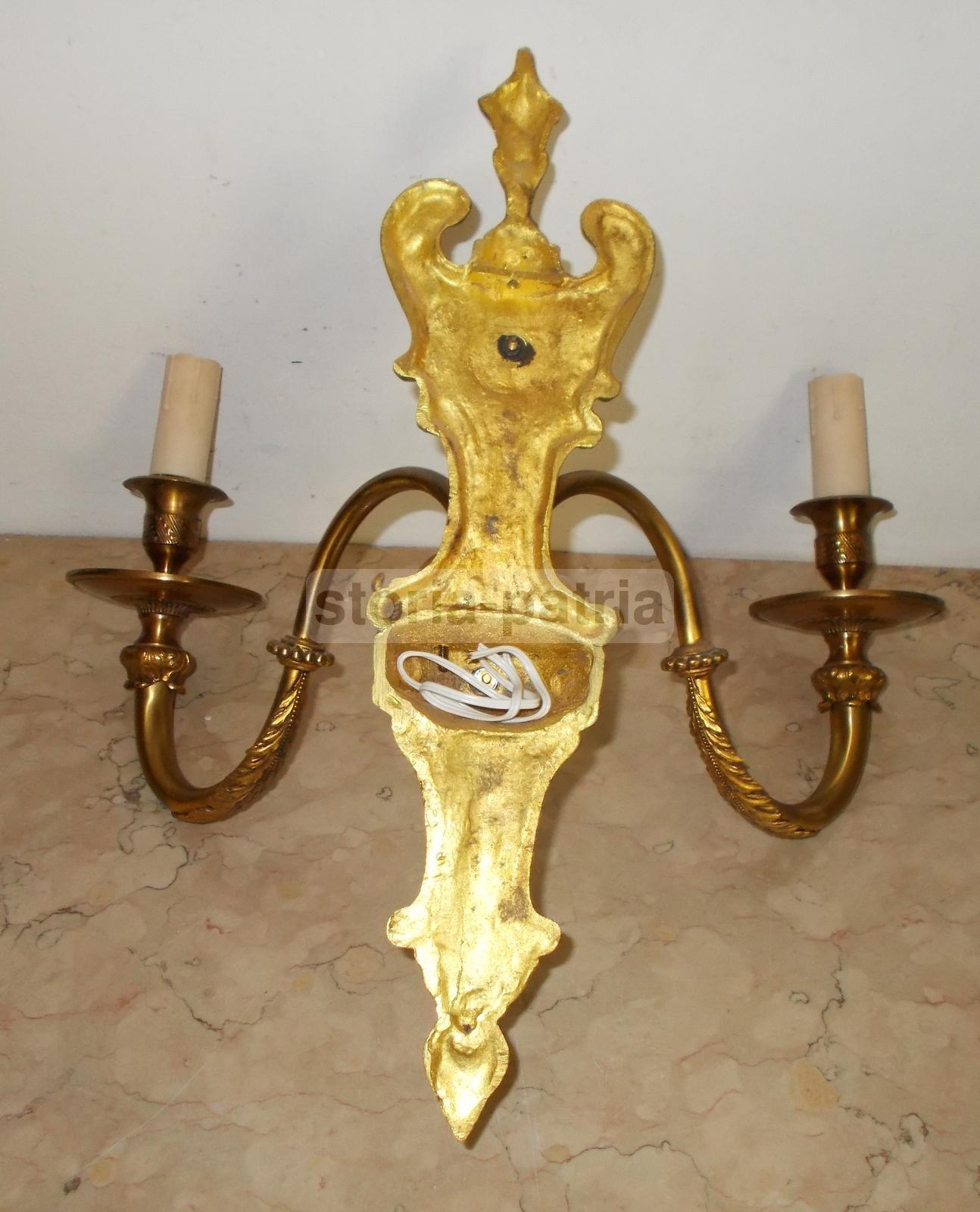 Artistica Applique, Metallo Dorato, Decorativa Lampada, Mascherone Esoterico, Utile immagine 5