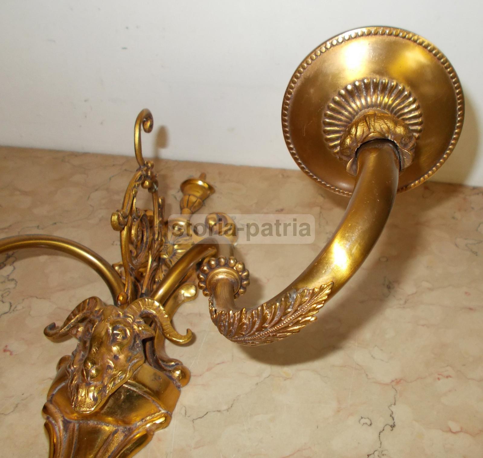 Artistica Applique, Metallo Dorato, Decorativa Lampada, Mascherone Esoterico, Utile immagine 9