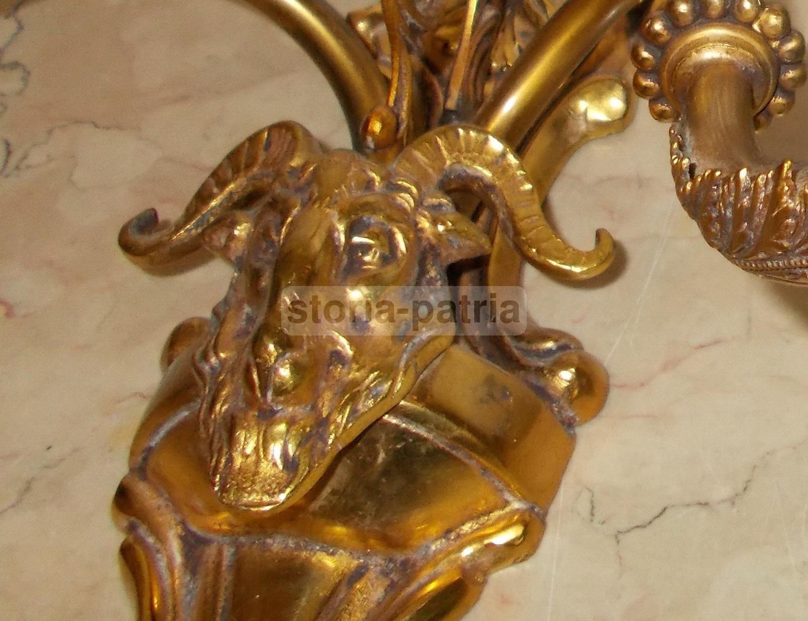 Artistica Applique, Metallo Dorato, Decorativa Lampada, Mascherone Esoterico, Utile immagine 10
