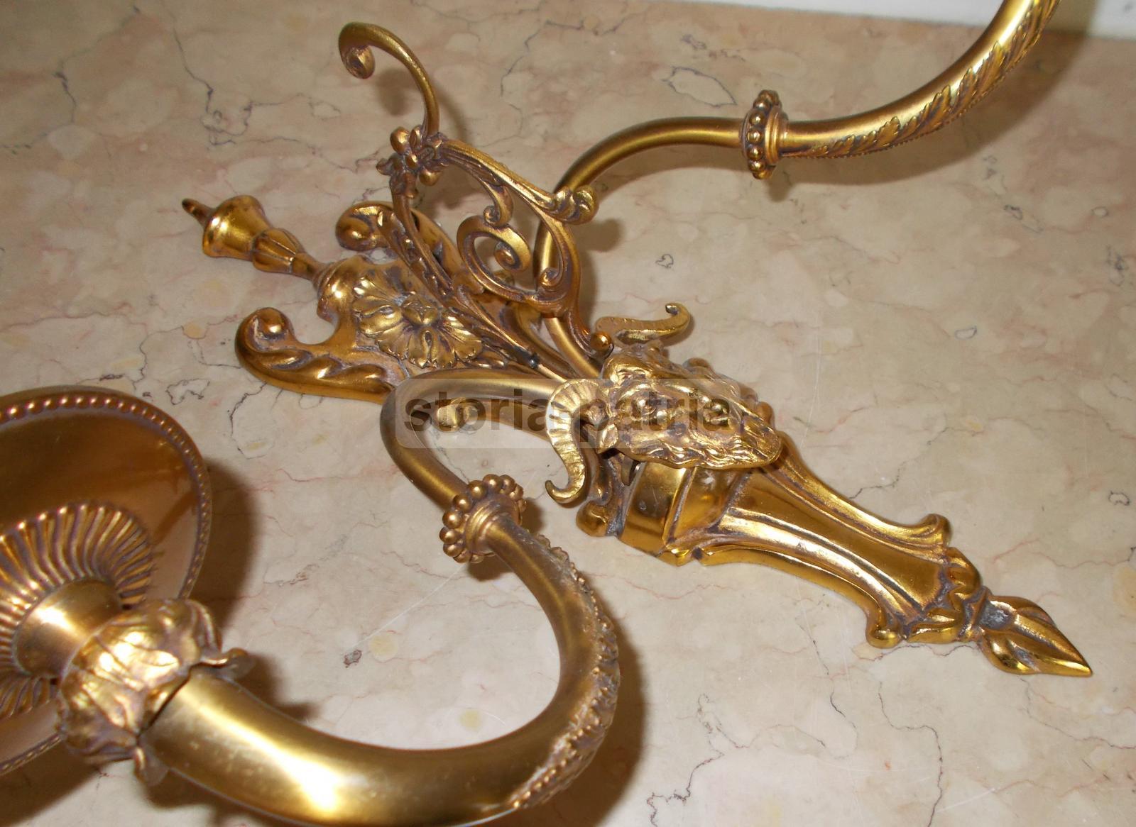 Artistica Applique, Metallo Dorato, Decorativa Lampada, Mascherone Esoterico, Utile immagine 11