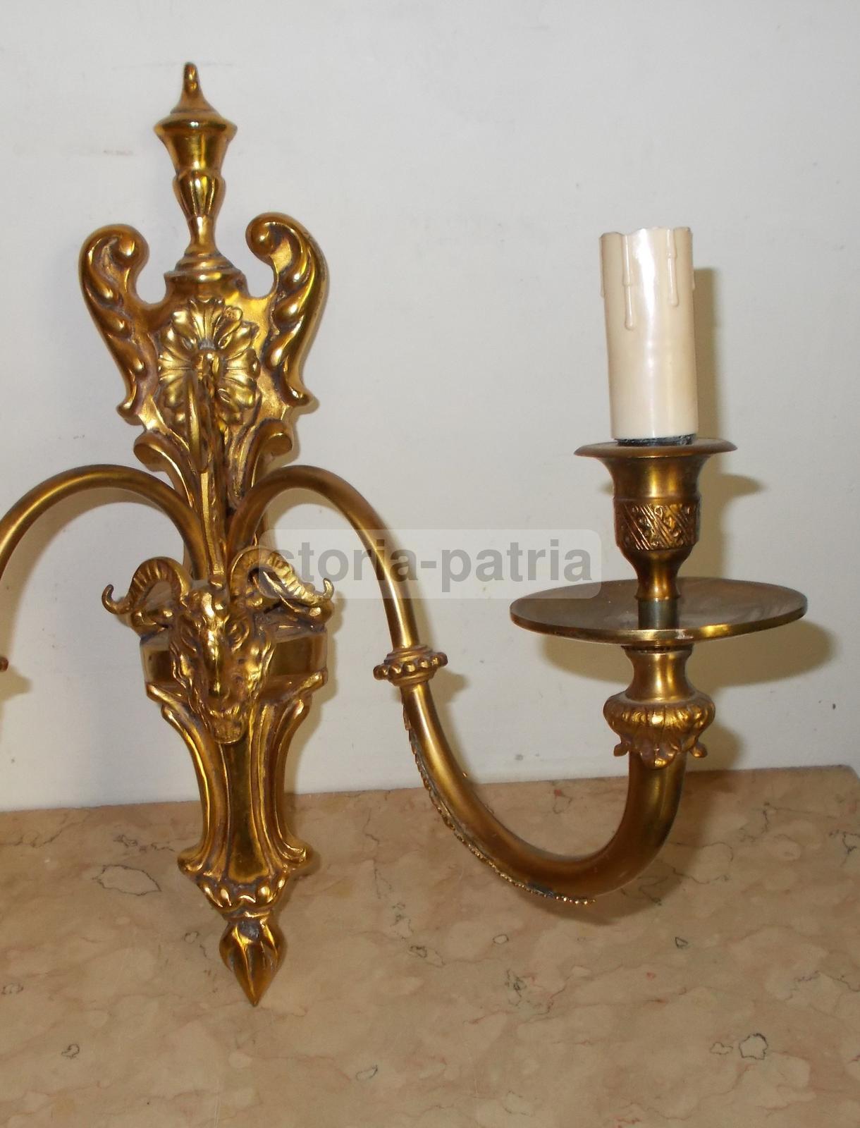 Artistica Applique, Metallo Dorato, Decorativa Lampada, Mascherone Esoterico, Utile immagine 14