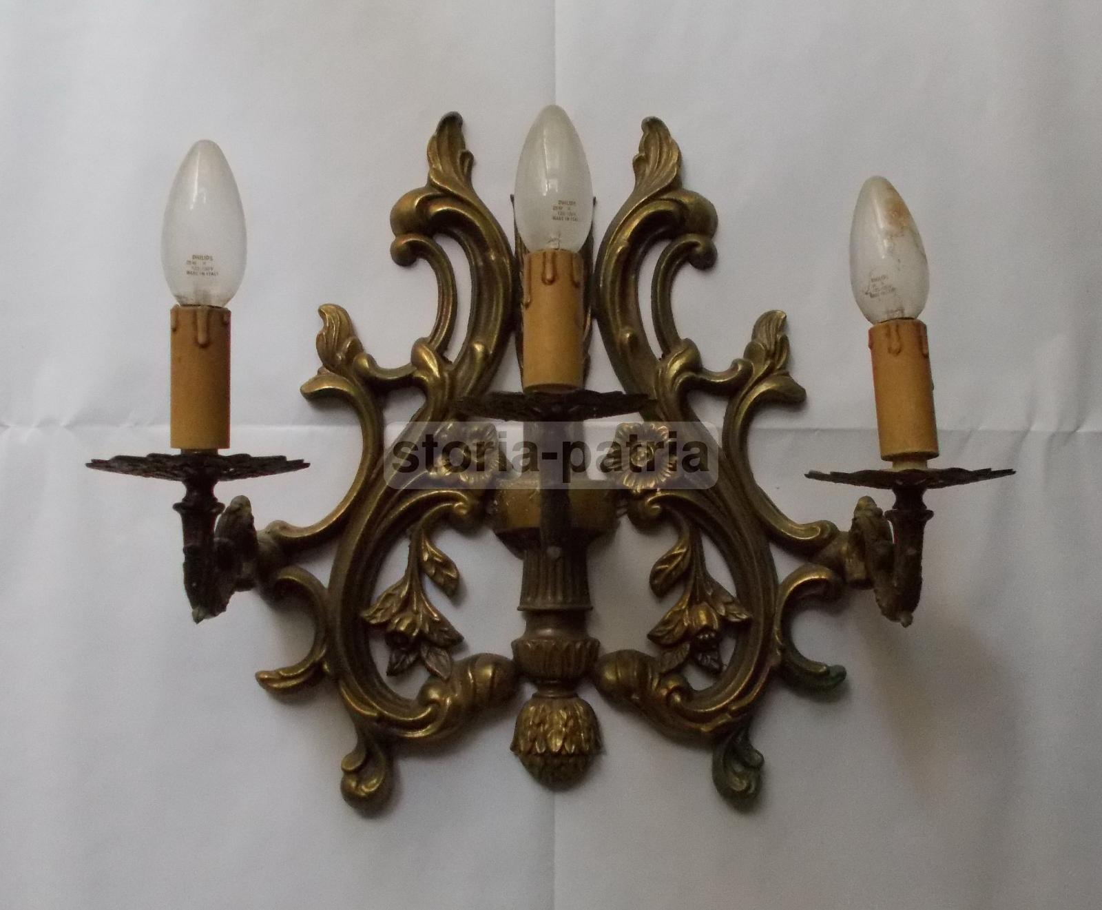 Decorativa Lampada Applique, Artistico Modellato, Utilissima, Da Collezione, 3 Luci immagine 1