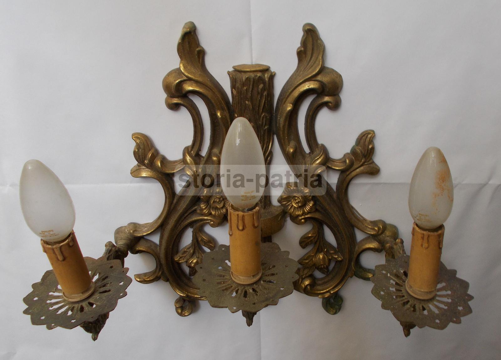 Decorativa Lampada Applique, Artistico Modellato, Utilissima, Da Collezione, 3 Luci immagine 3