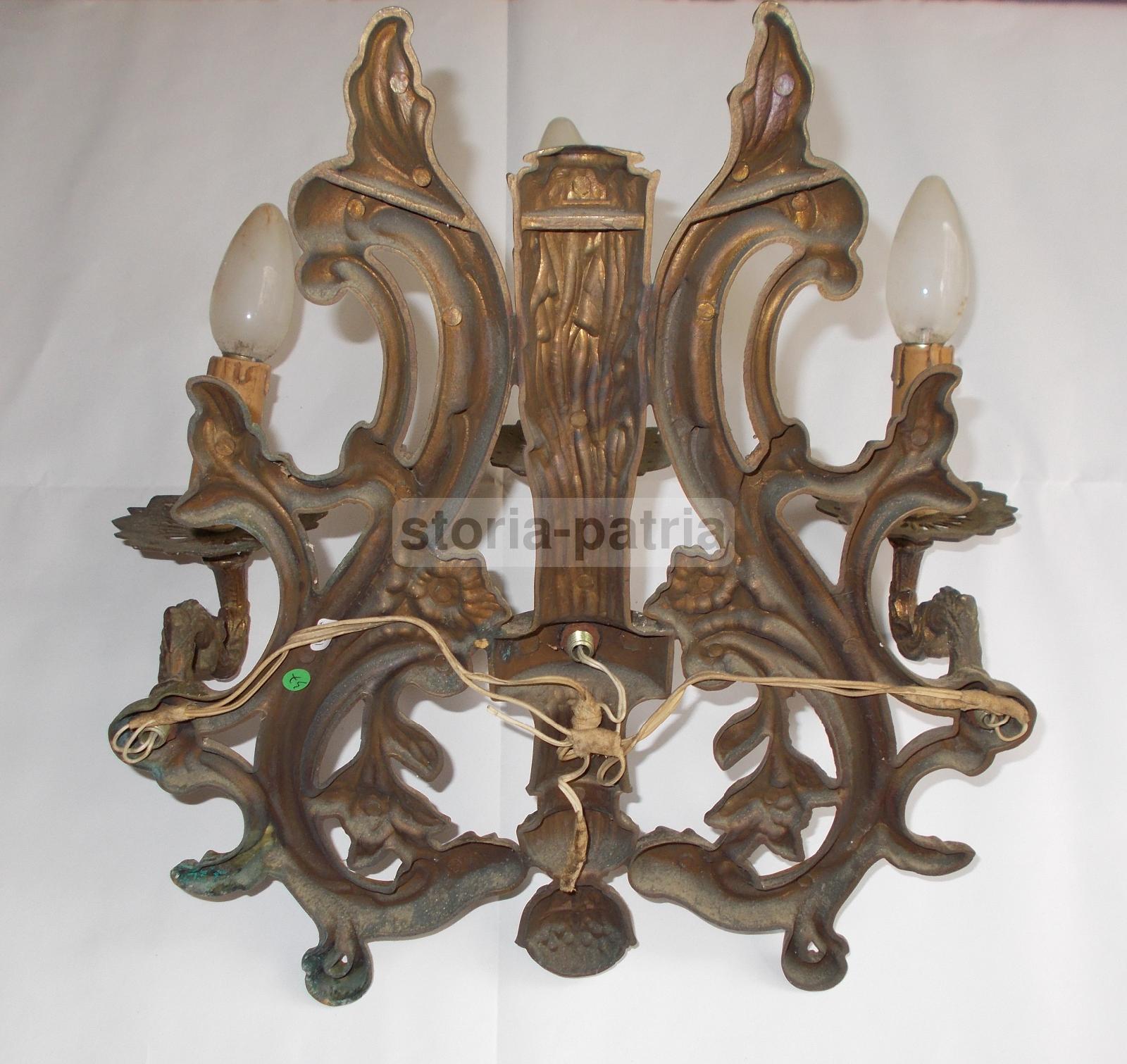 Decorativa Lampada Applique, Artistico Modellato, Utilissima, Da Collezione, 3 Luci immagine 5