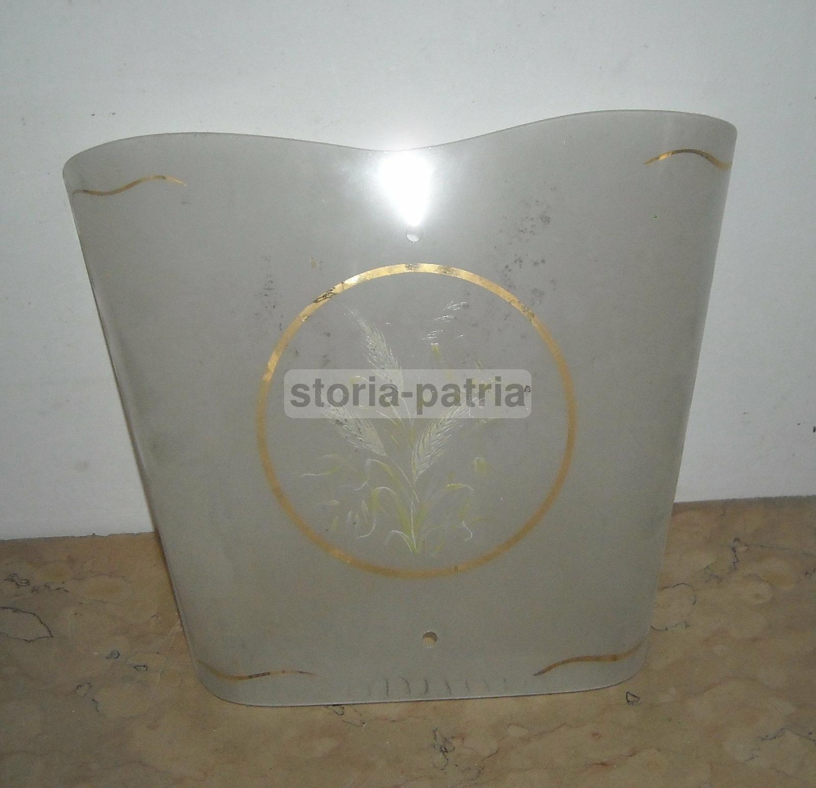 Decorativo Vetro Per Lampada, Artistici Decori, Spighe Di Grano, Utilissima, d'Epoca immagine 1