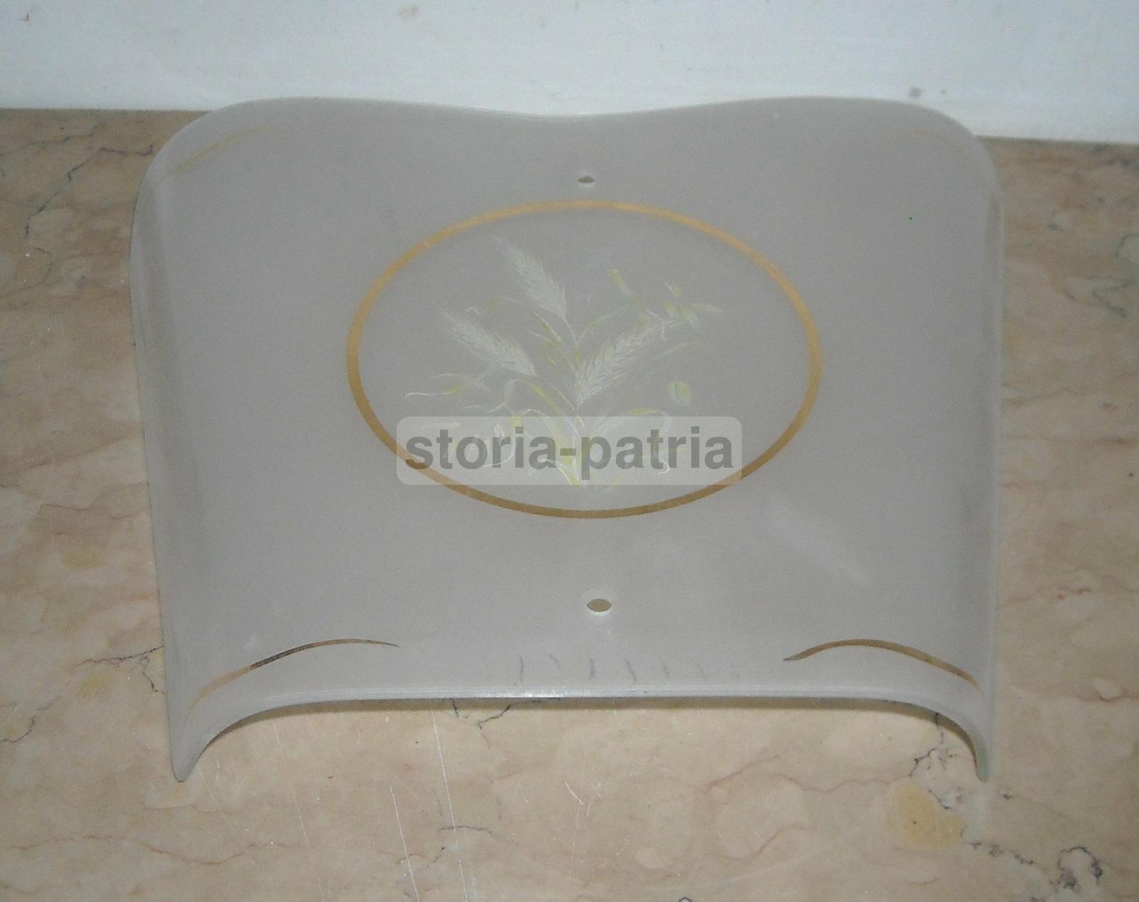 Decorativo Vetro Per Lampada, Artistici Decori, Spighe Di Grano, Utilissima, d'Epoca immagine 4