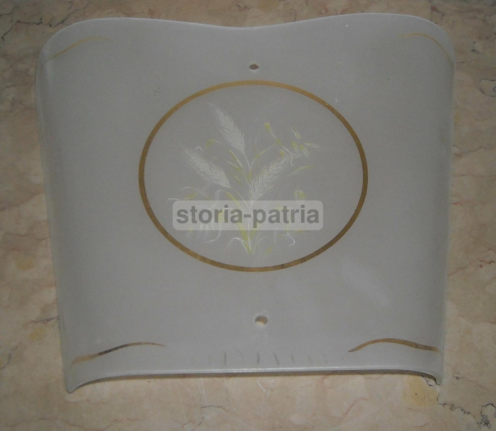 Decorativo Vetro Per Lampada, Artistici Decori, Spighe Di Grano, Utilissima, d'Epoca immagine 5
