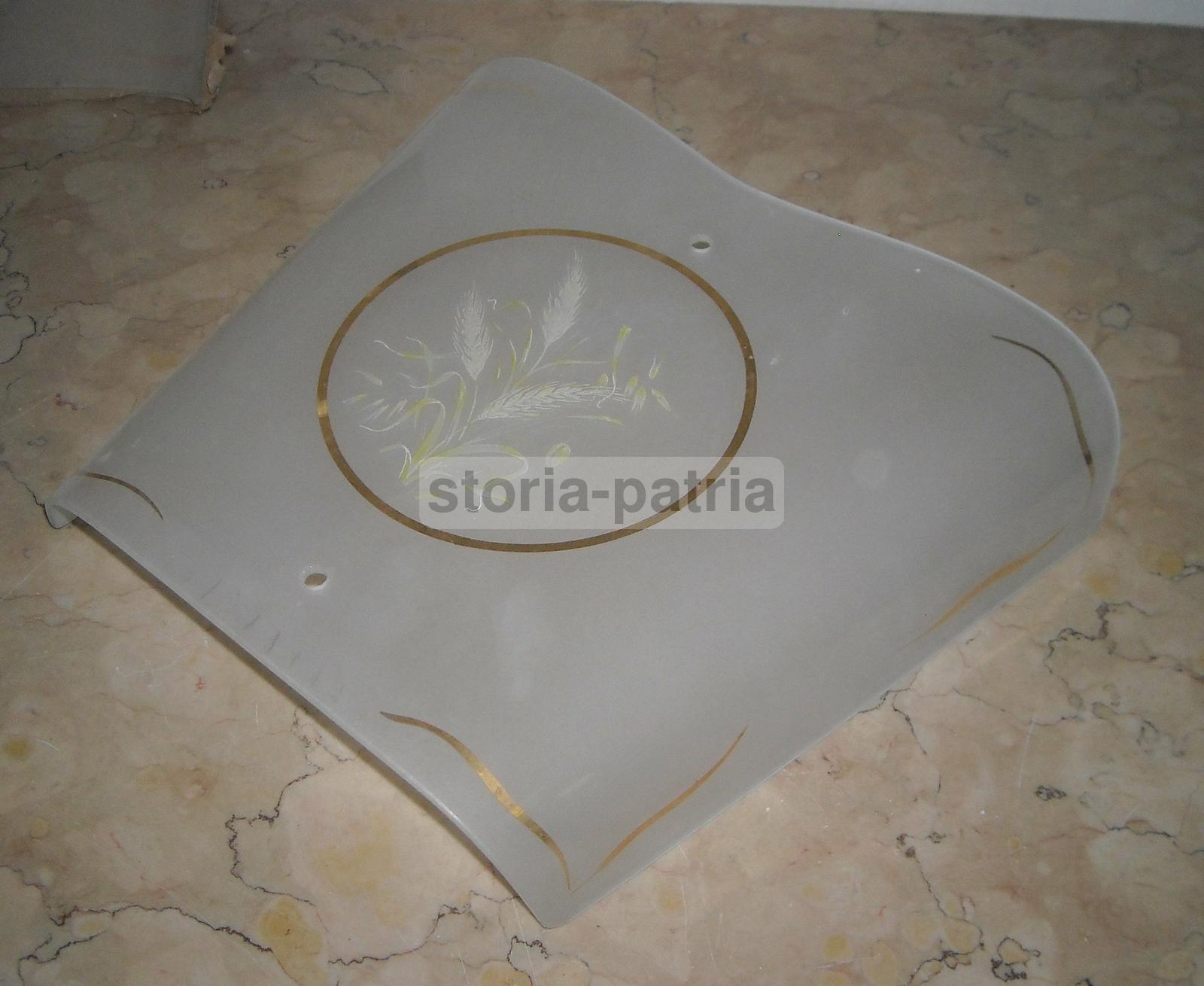 Decorativo Vetro Per Lampada, Artistici Decori, Spighe Di Grano, Utilissima, d'Epoca immagine 9