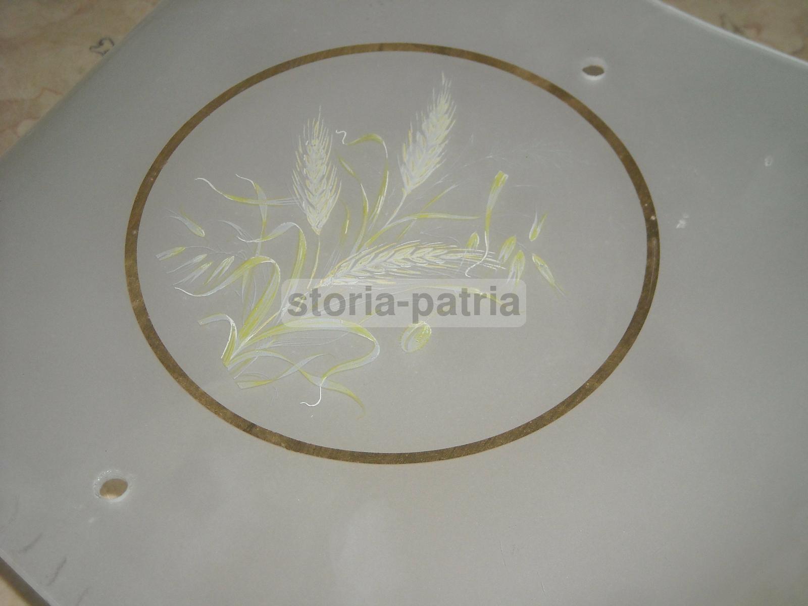 Decorativo Vetro Per Lampada, Artistici Decori, Spighe Di Grano, Utilissima, d'Epoca immagine 10