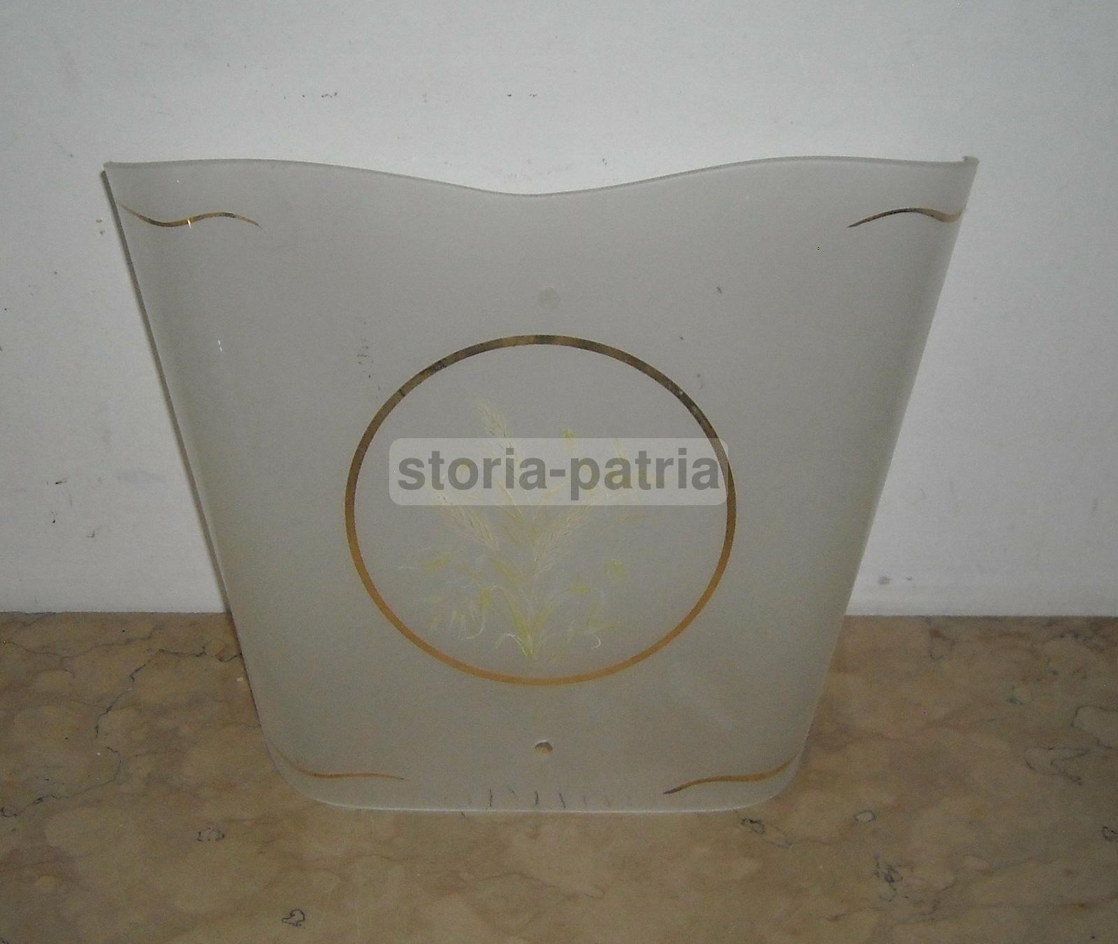 Decorativo Vetro Per Lampada, Artistici Decori, Spighe Di Grano, Utilissima, d'Epoca immagine 12