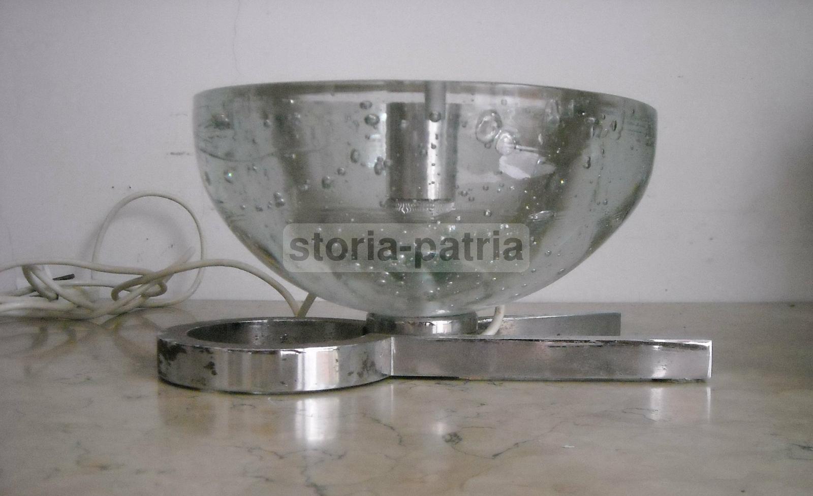 Design, Modernariato, Inusuale Lampada Sferica, In Vetro Massiccio, Decorativa, Utile immagine 4