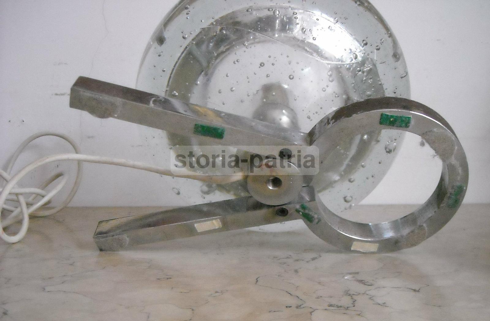 Design, Modernariato, Inusuale Lampada Sferica, In Vetro Massiccio, Decorativa, Utile immagine 19