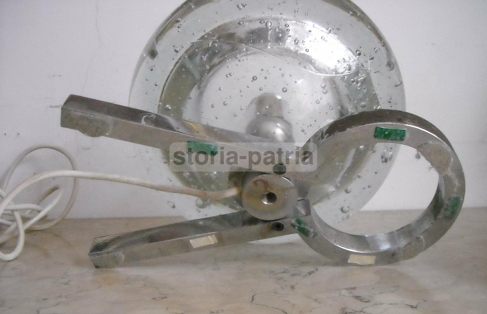 Design, Modernariato, Inusuale Lampada Sferica, In Vetro Massiccio, Decorativa, Utile immagine 20