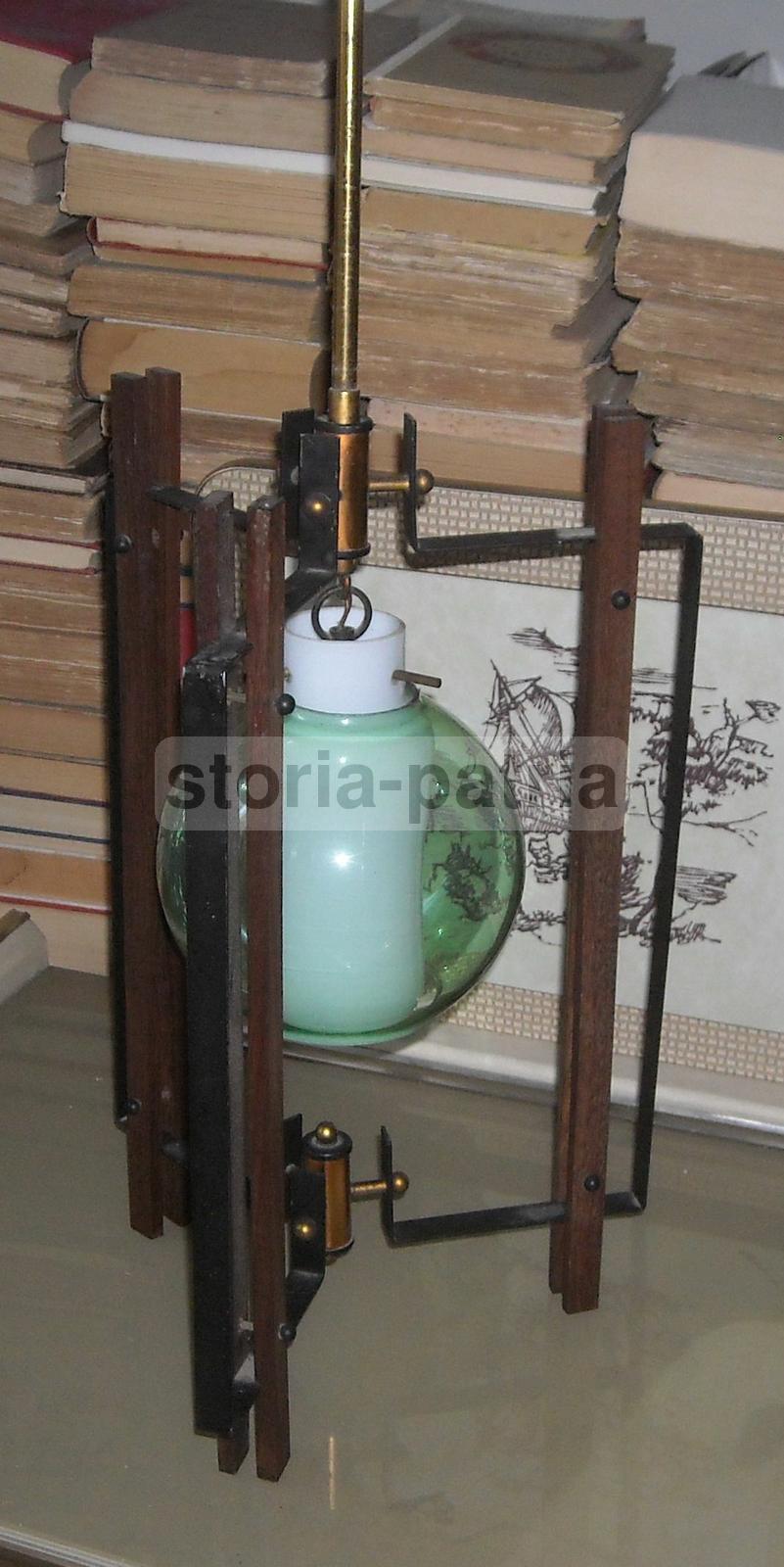 Inusuale Artistica Lampada, Modernariato, Design, Legno Vetro, Decorativo, Utilissimo immagine 6