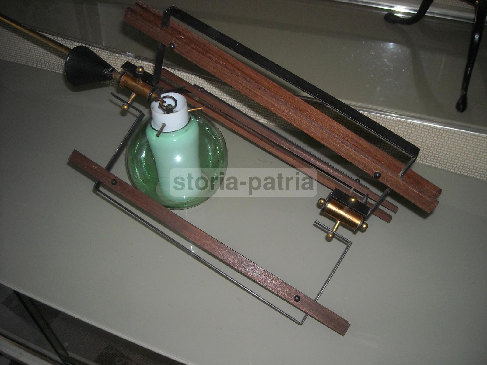 Inusuale Artistica Lampada, Modernariato, Design, Legno Vetro, Decorativo, Utilissimo immagine 7