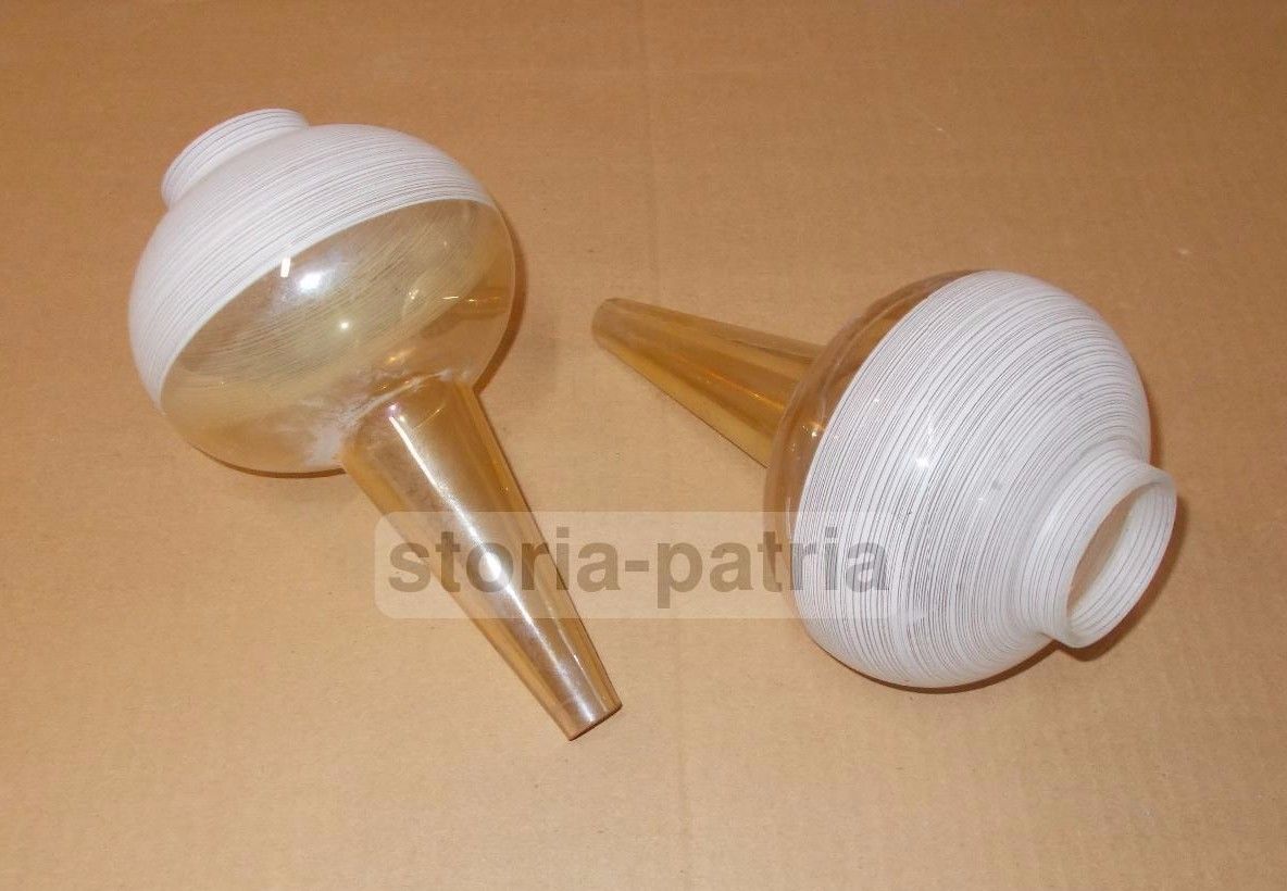 Lampade, Lampadari, Utili Accessori, Coppia Di Coppe Vitree, Insolito Modellato, 900 immagine 1