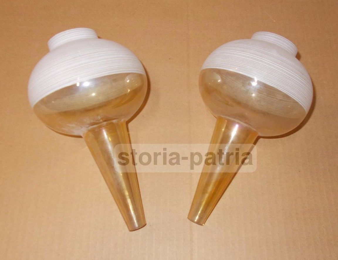 Lampade, Lampadari, Utili Accessori, Coppia Di Coppe Vitree, Insolito Modellato, 900 immagine 2