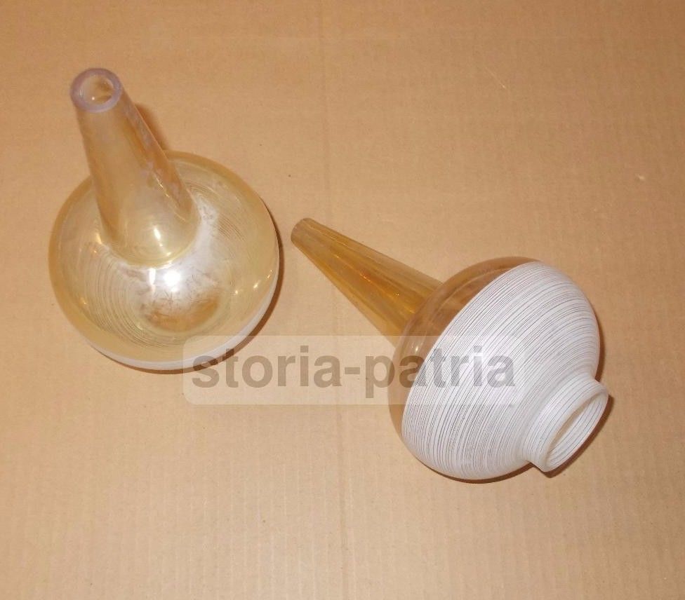 Lampade, Lampadari, Utili Accessori, Coppia Di Coppe Vitree, Insolito Modellato, 900 immagine 4