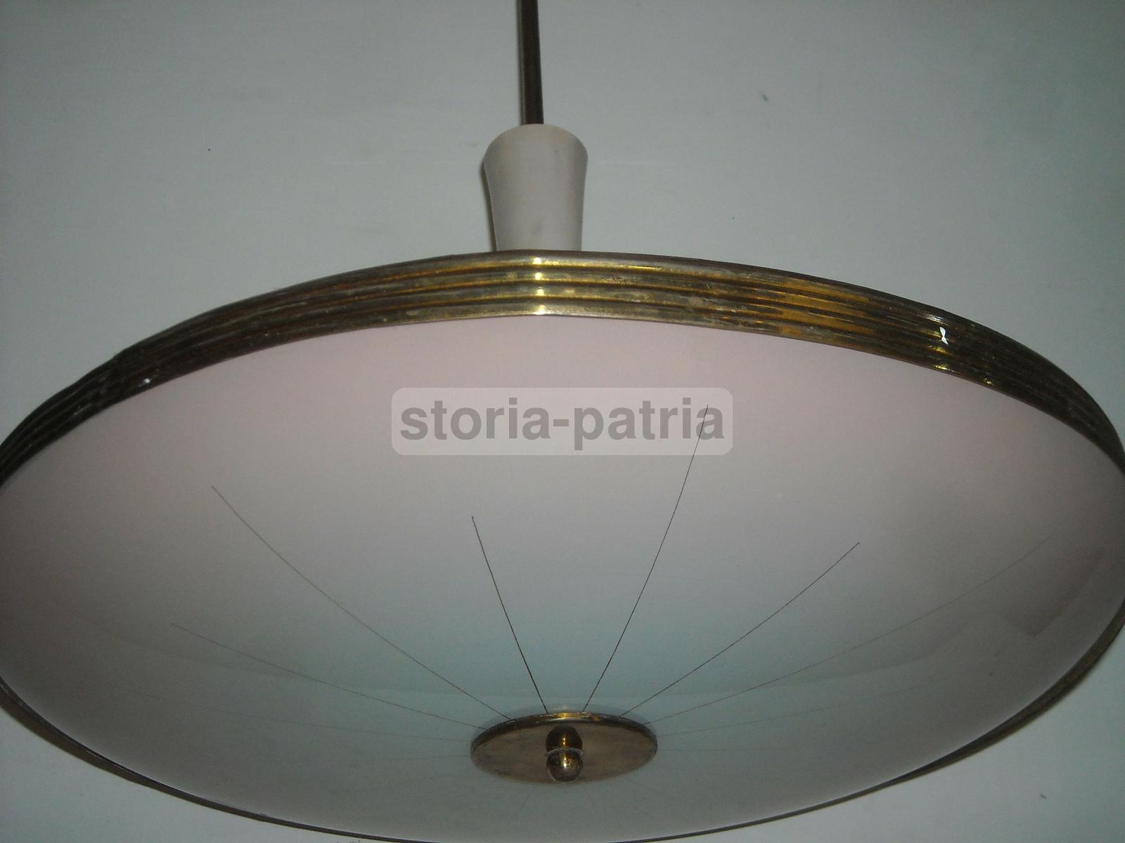 Modernariato, Design, Arti Decorative Del 900, Lampadario d'Epoca, Utile, Con Vetri immagine 6
