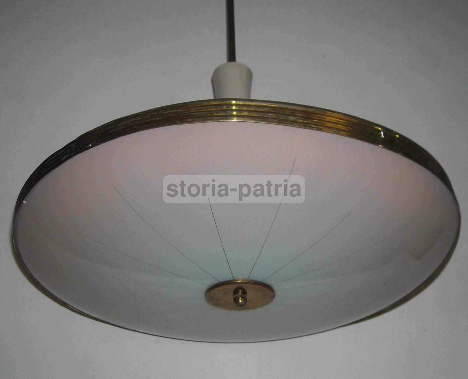 Modernariato, Design, Arti Decorative Del 900, Lampadario d'Epoca, Utile, Con Vetri immagine 10