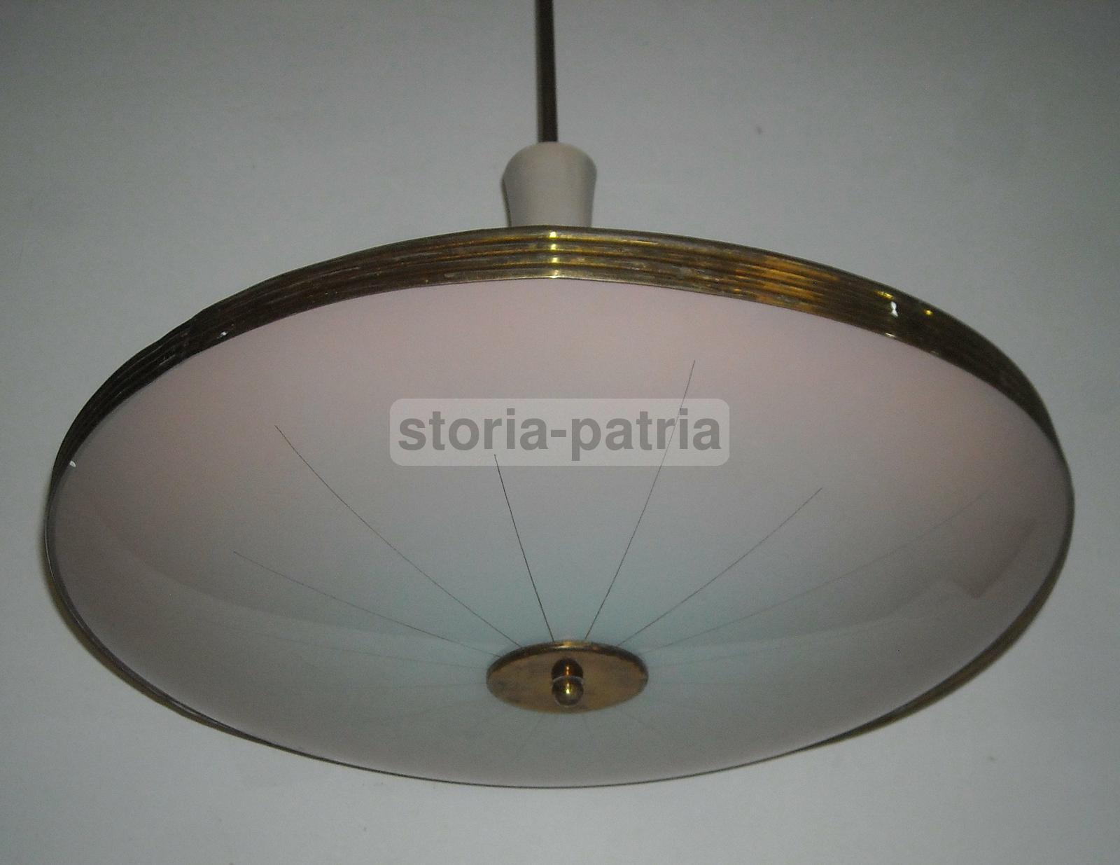 Modernariato, Design, Arti Decorative Del 900, Lampadario d'Epoca, Utile, Con Vetri immagine 12