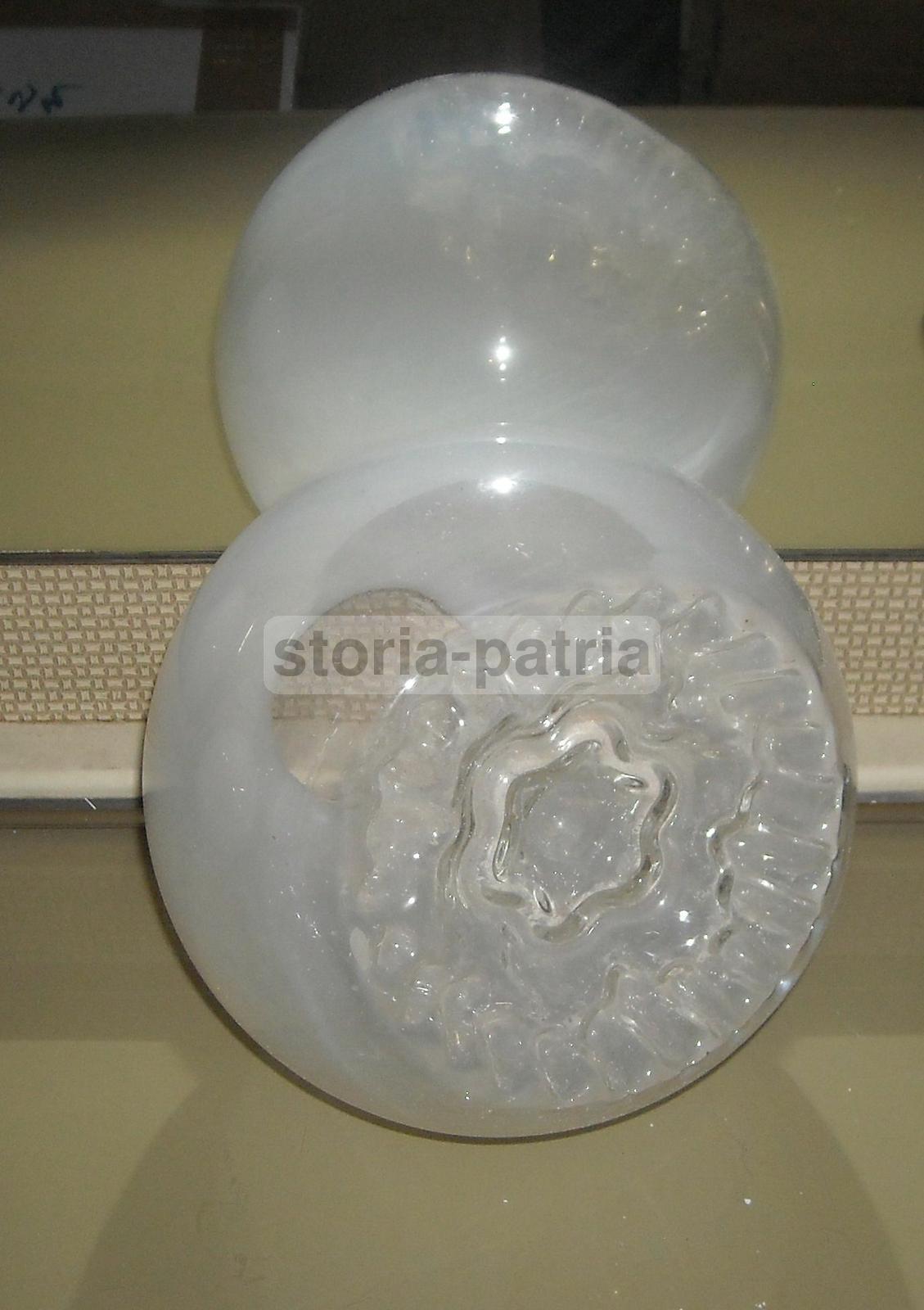 Modernariato, Design, Coppa Per Lampada, Vetro d'Epoca, Inusuale Modellato Artistico immagine 1