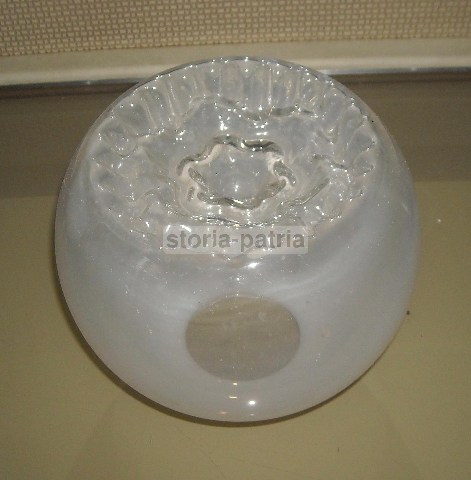 Modernariato, Design, Coppa Per Lampada, Vetro d'Epoca, Inusuale Modellato Artistico immagine 2