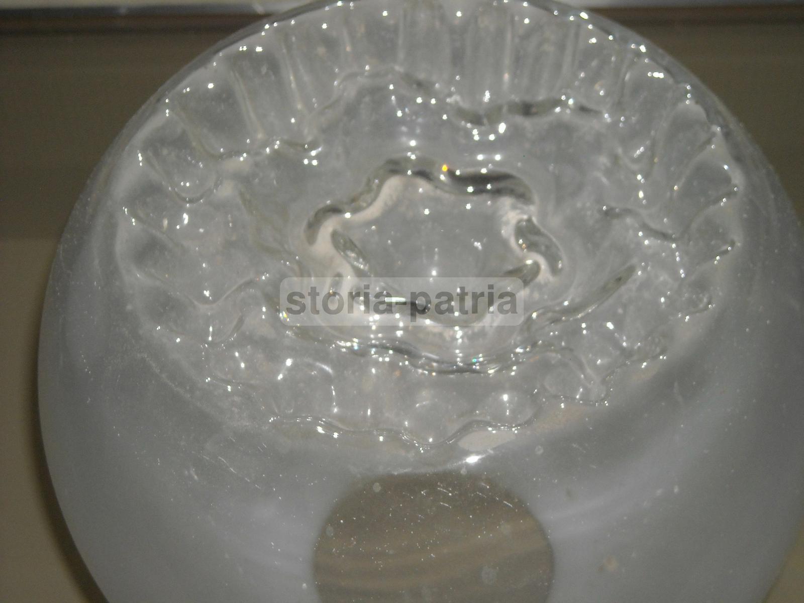 Modernariato, Design, Coppa Per Lampada, Vetro d'Epoca, Inusuale Modellato Artistico immagine 3