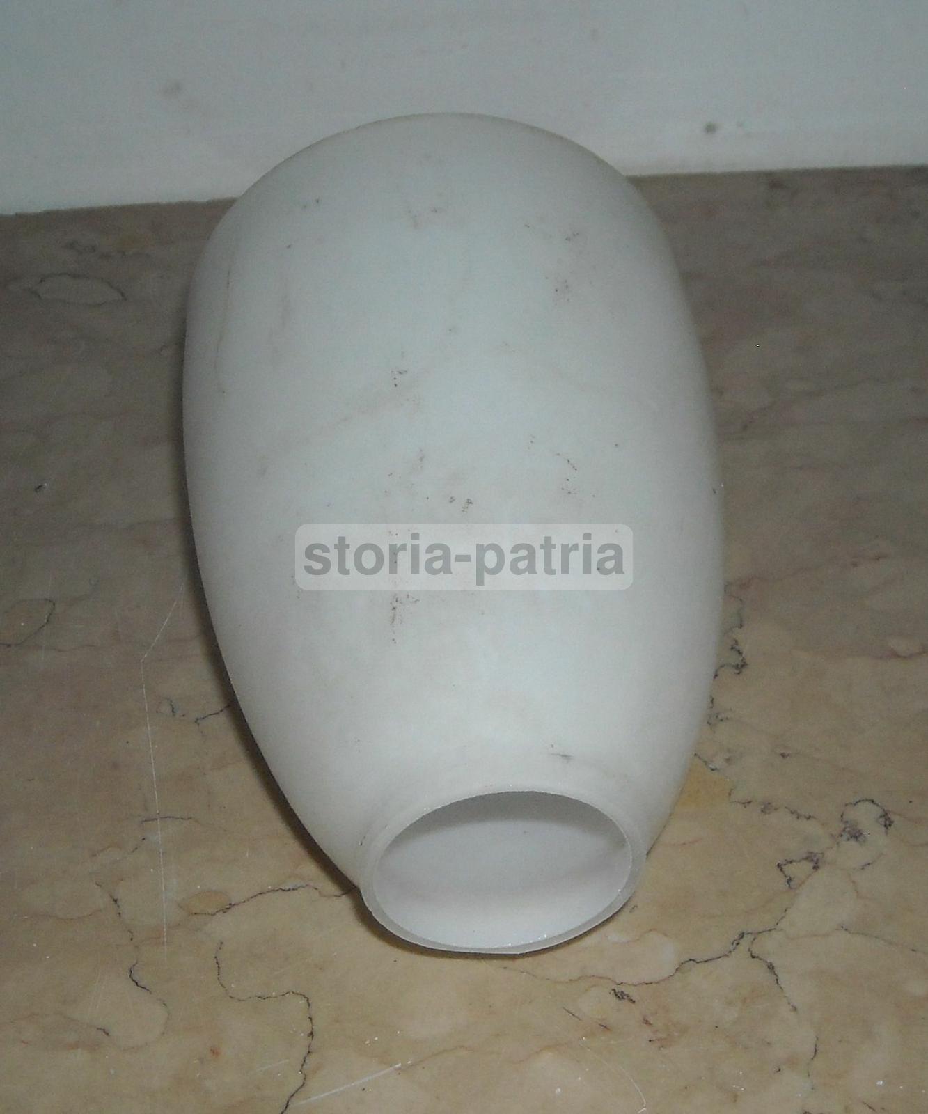 Modernariato, Design, Coppa Per Lampada, Vetro Opalescente Bianco, d'Epoca, Conica immagine 4