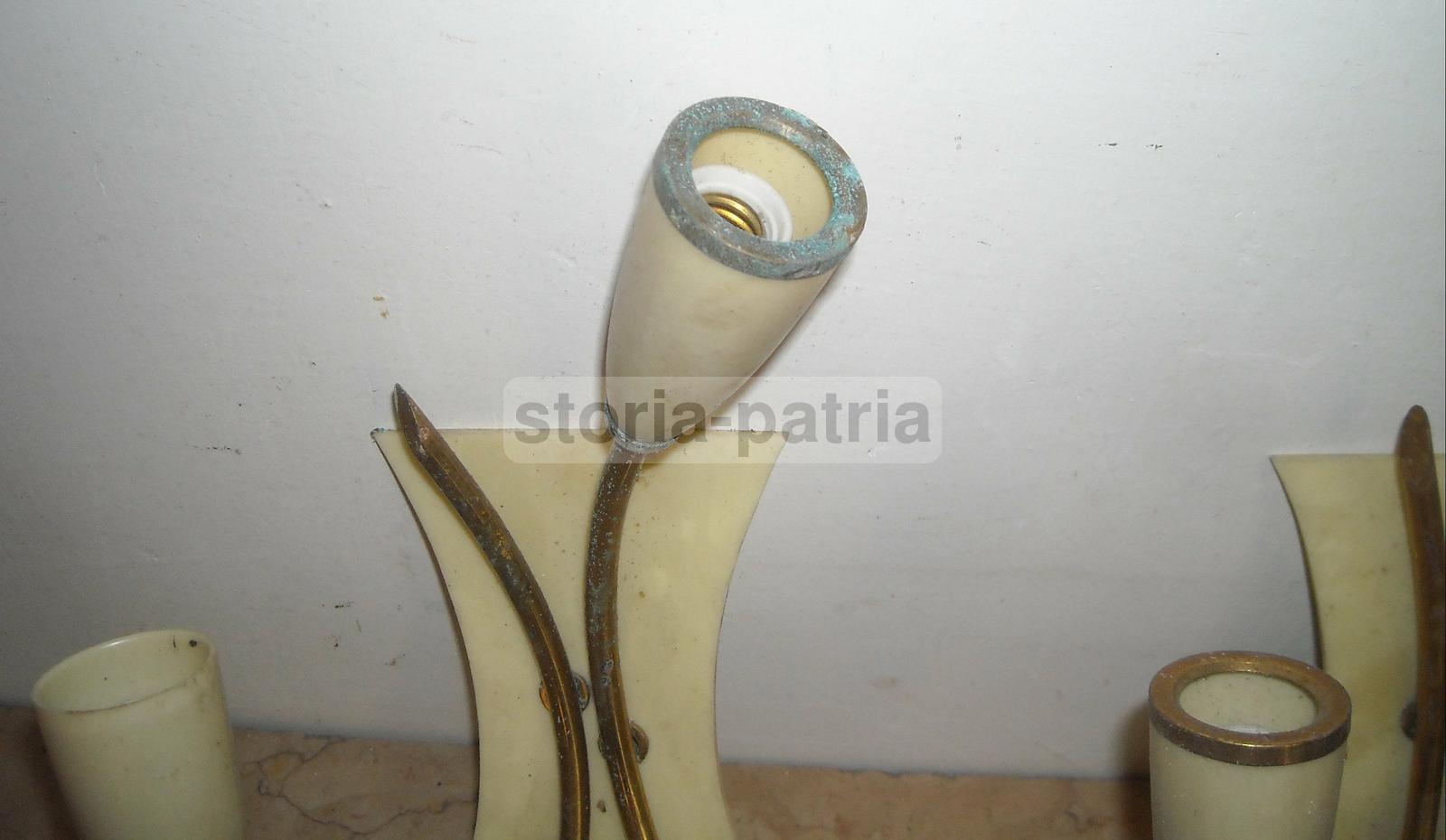 Modernariato, Design, Coppia Di Lampade Appliques, Inusuale Modellato, Decorative immagine 3