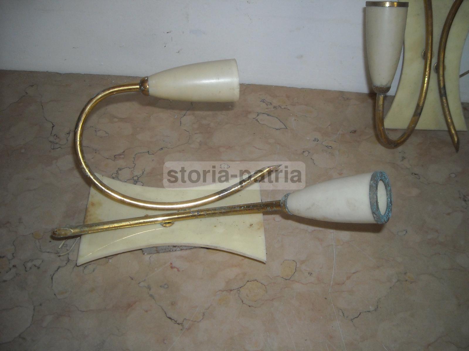 Modernariato, Design, Coppia Di Lampade Appliques, Inusuale Modellato, Decorative immagine 6