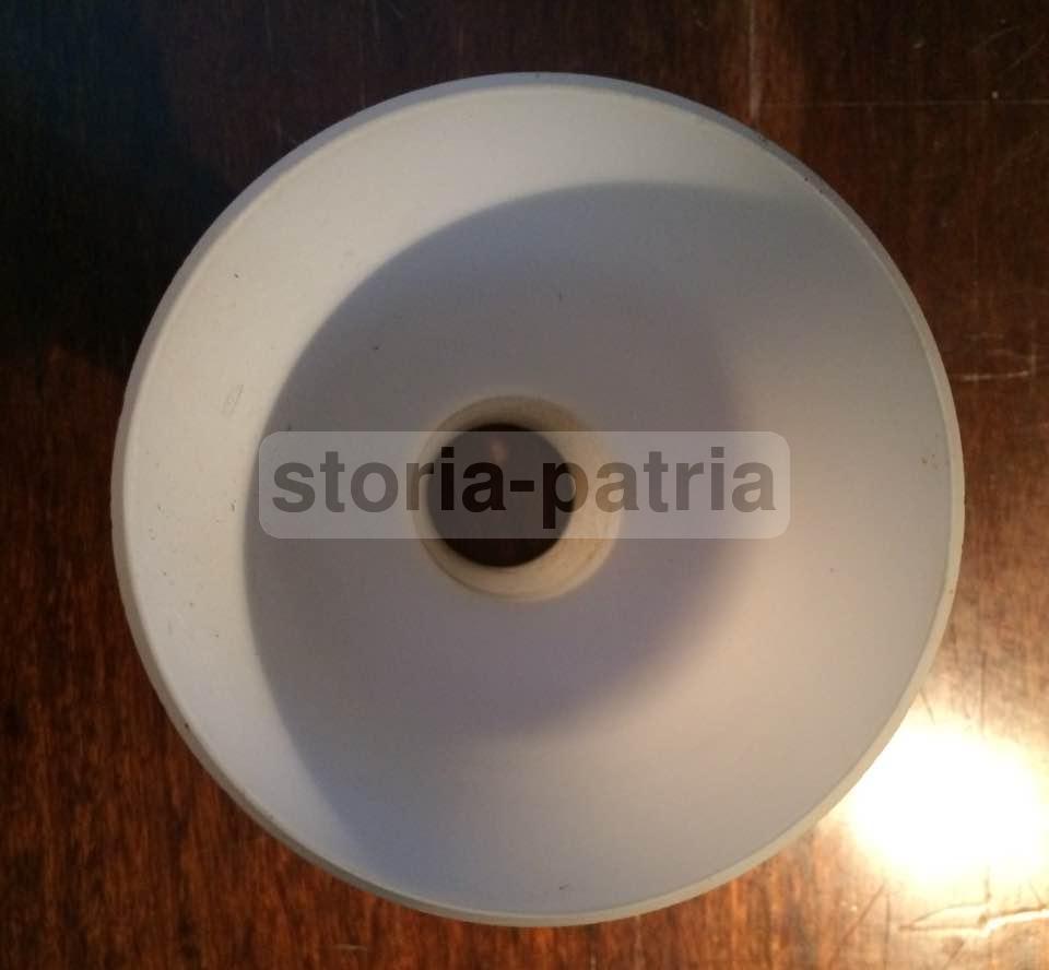 Modernariato, Design, Decorativa Coppa In Vetro Bianco, Per Lampade A Sospensione immagine 2