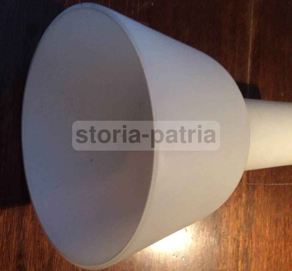 Modernariato, Design, Decorativa Coppa In Vetro Bianco, Per Lampade A Sospensione immagine 3