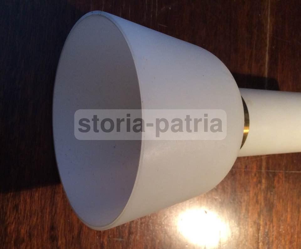 Modernariato, Design, Decorativa Coppa In Vetro Bianco, Per Lampade A Sospensione immagine 6