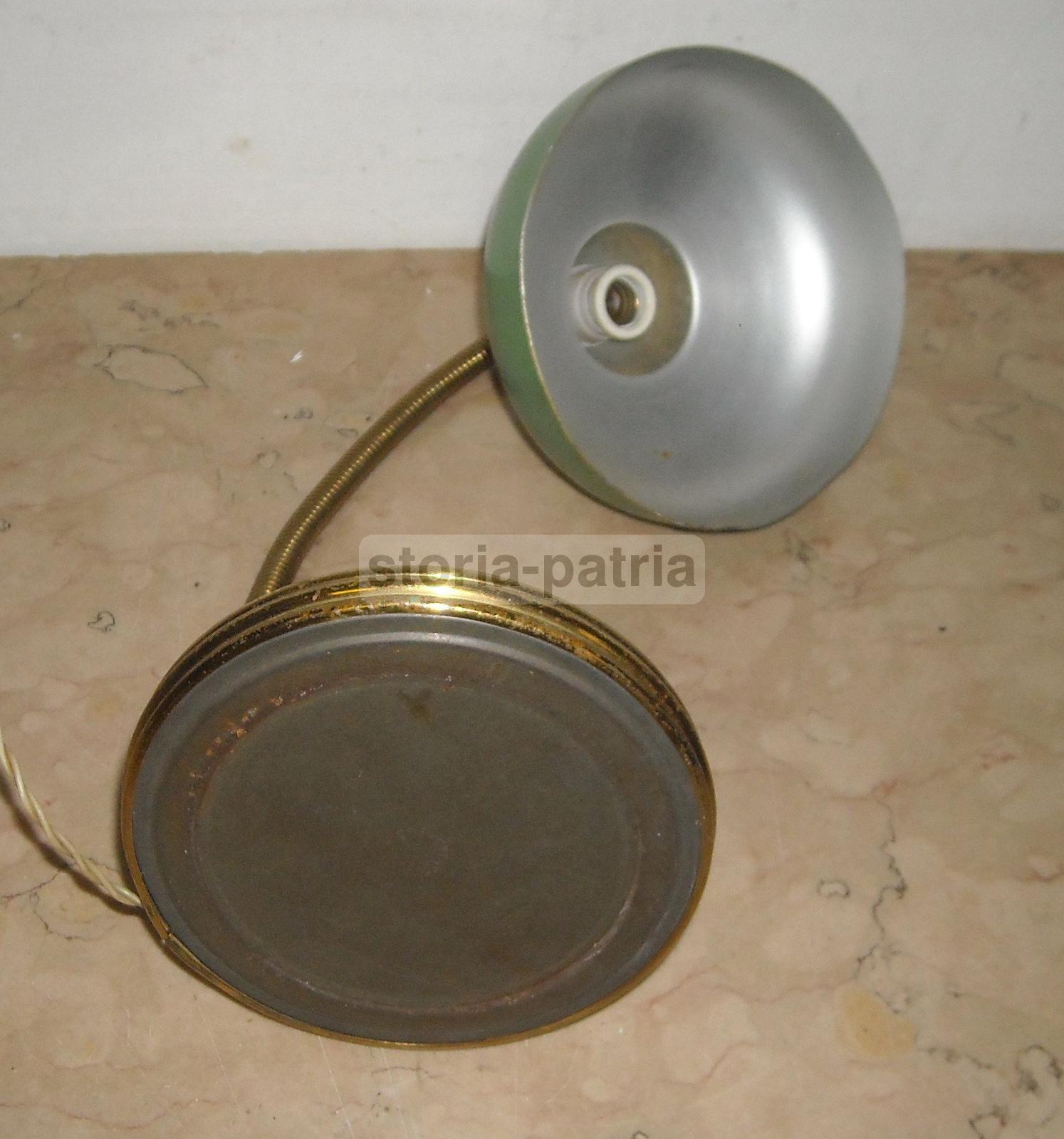 Modernariato, Design, Decorativa Lampada d'Epoca, Laccata Verde, Utile Per Scrittoio immagine 5