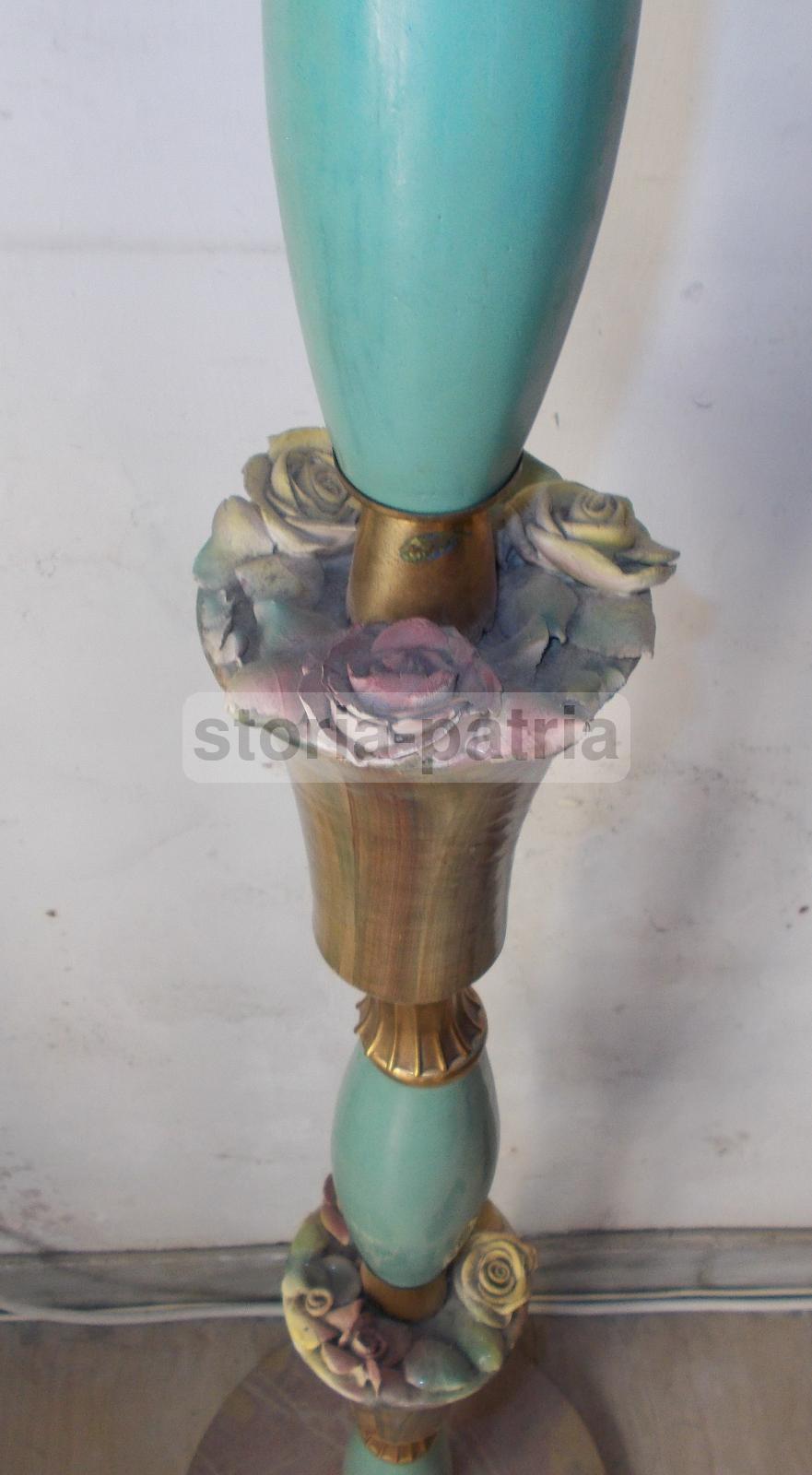Modernariato, Design, Decorativa Lampada d'Epoca, Piantana Anni 50, Decori Floreali immagine 19