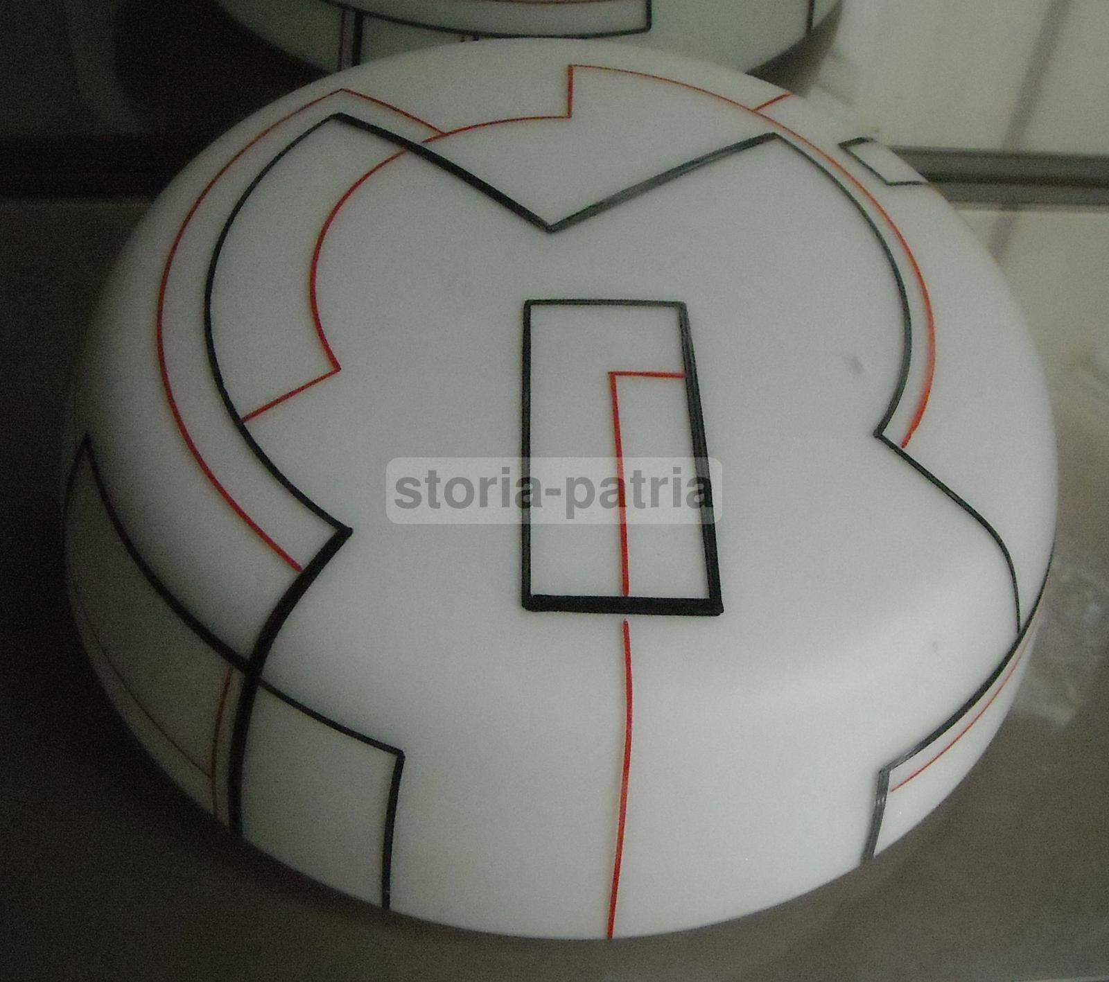 Modernariato, Design, Decorativa Lampada d'Epoca, Plafoniera Vetro, Artistico Decoro immagine 1