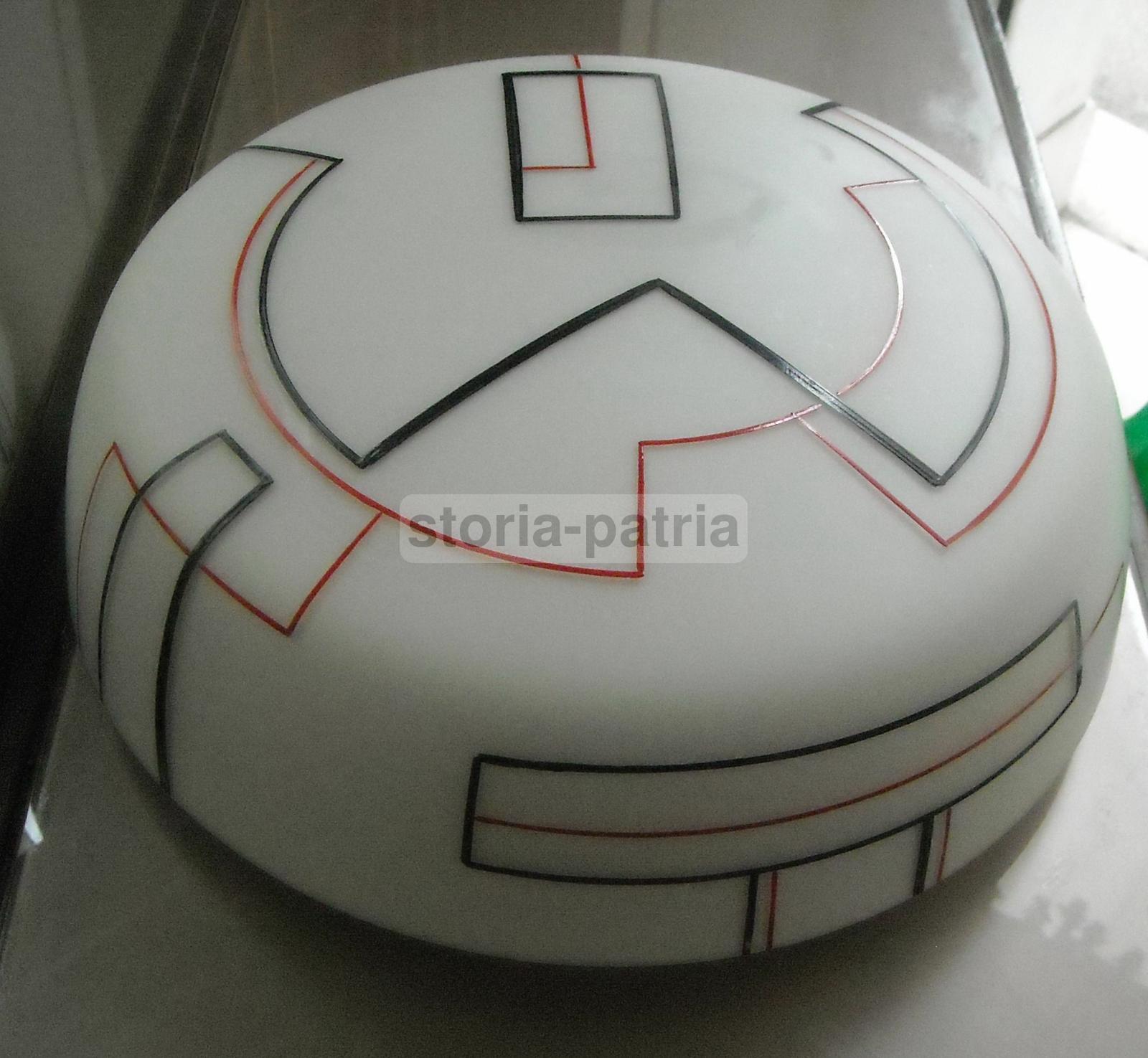 Modernariato, Design, Decorativa Lampada d'Epoca, Plafoniera Vetro, Artistico Decoro immagine 4