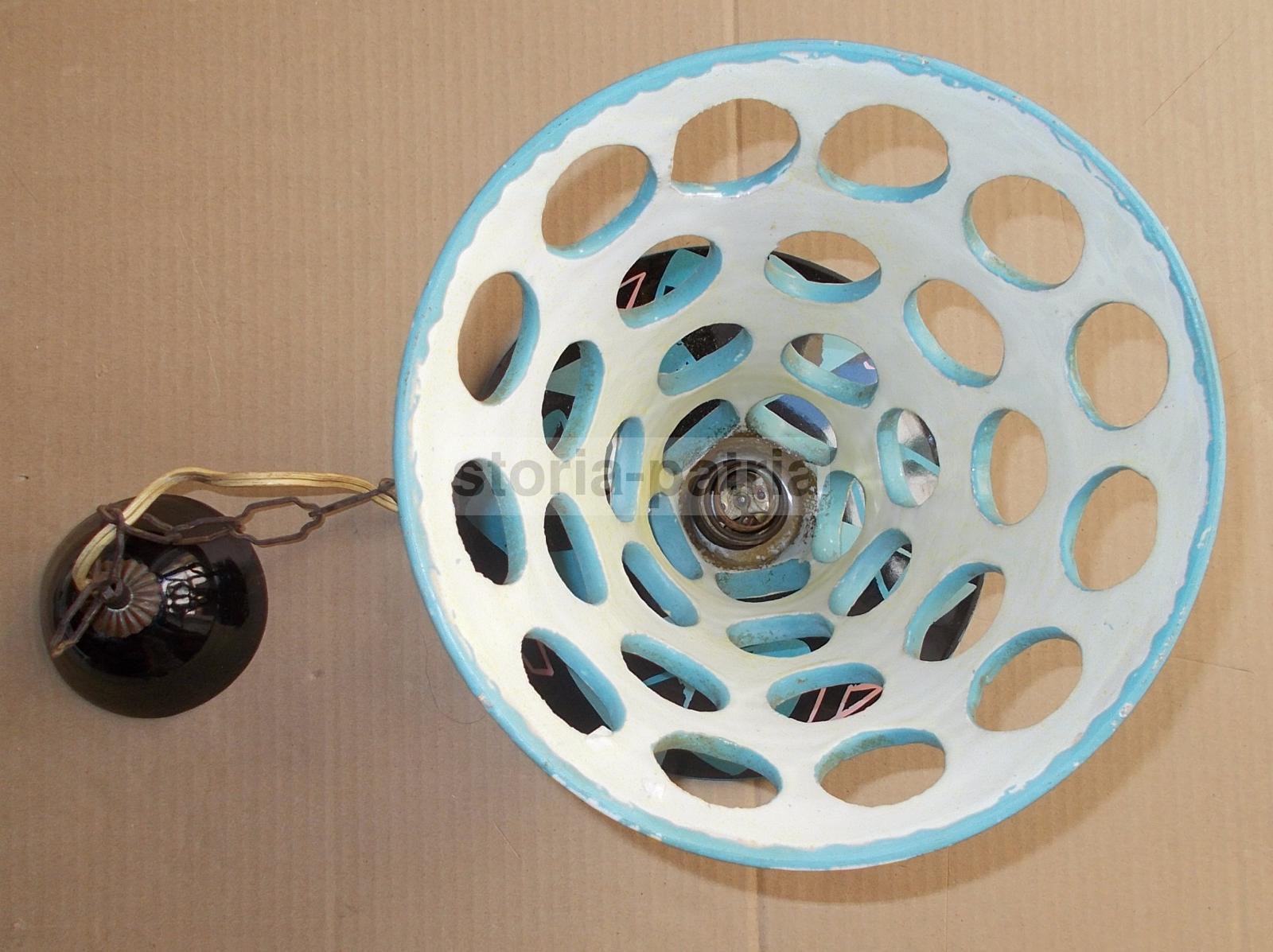 Modernariato, Design, Inusuale Artistico Lampadario, Ceramica, Da Collezione, Utile immagine 6