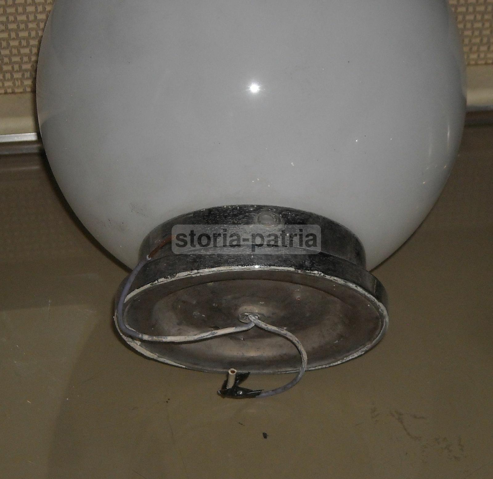 Modernariato, Design, Lampada Da Parete, Applique, Plafoniera, Globo Vitreo Bianco immagine 4