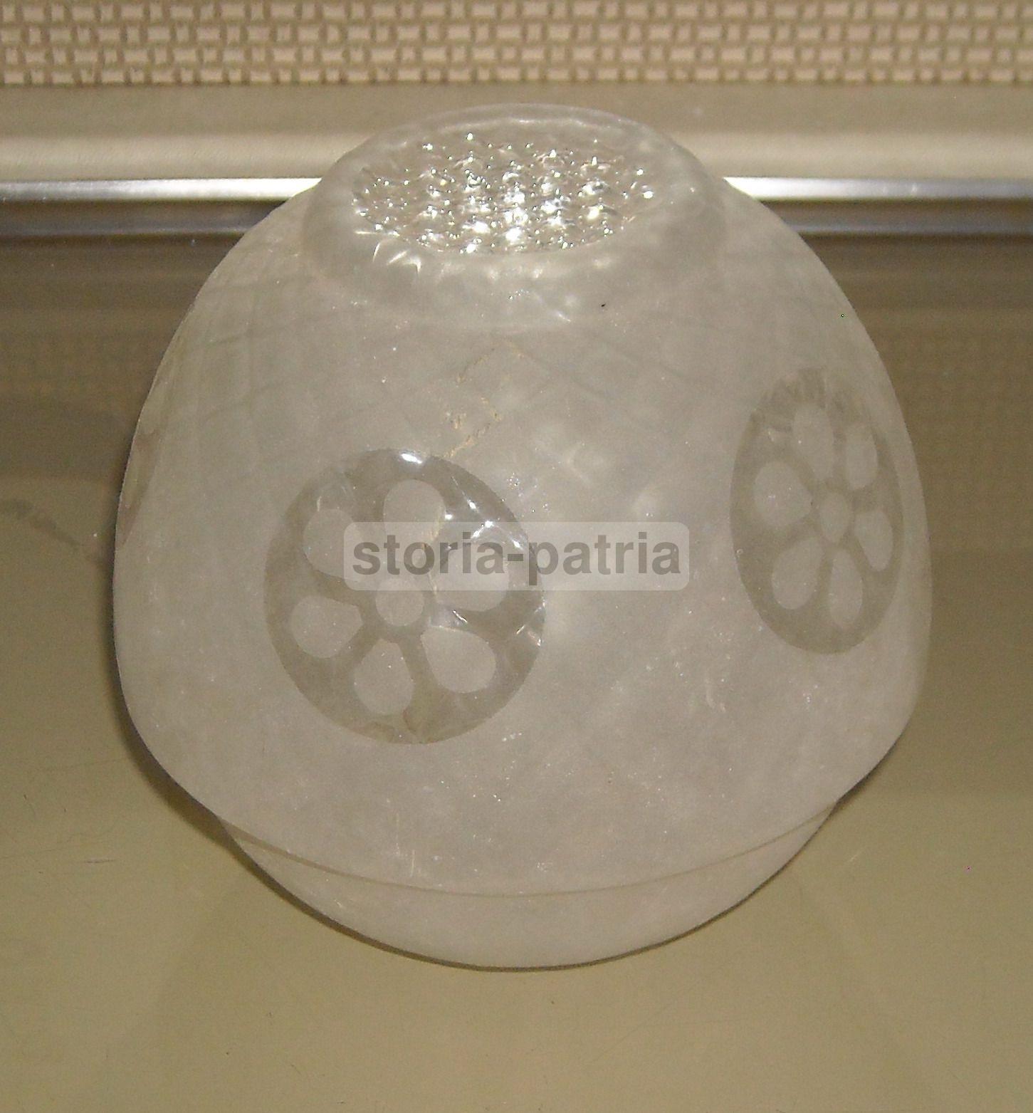 Pregevole Coppa Per Lampada O Lampadario, Decorativo Vetro d'Epoca, Utilissima immagine 1