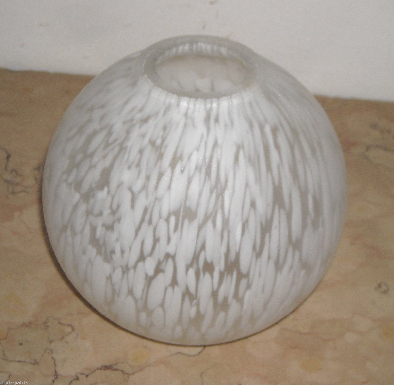 Pregevole Coppa Per Lampada O Lampadario, d'Epoca, Utilissima, Vetro Globulare immagine 1