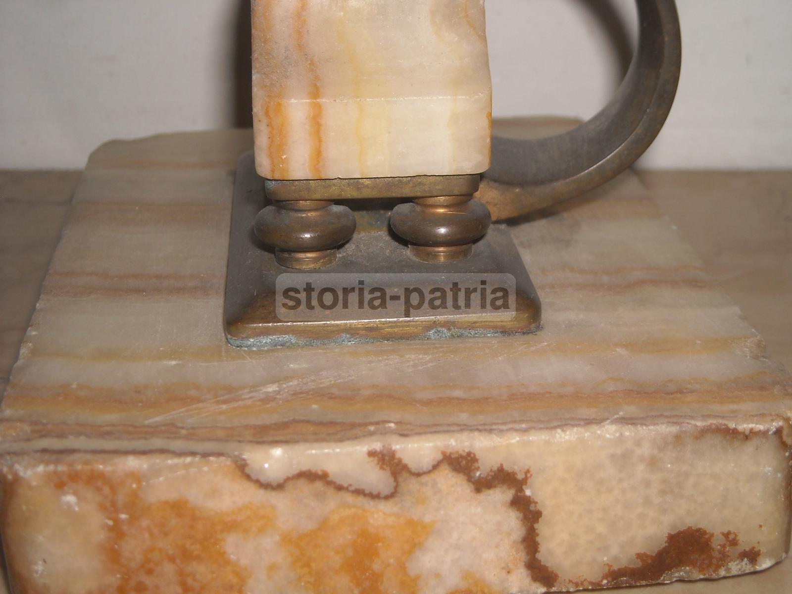 Pregevole Soprammobile, Bugia Porta Candela, Artistico Modellato, Bronzo E Marmo immagine 7