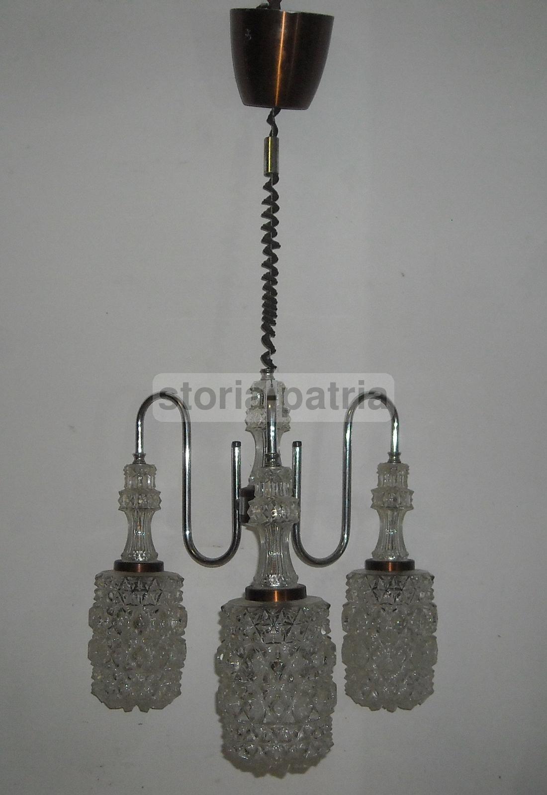 Suggestivo Lampadario d'Epoca, Modernariato, Design, Magnifici Vetri, Decorativo immagine 17